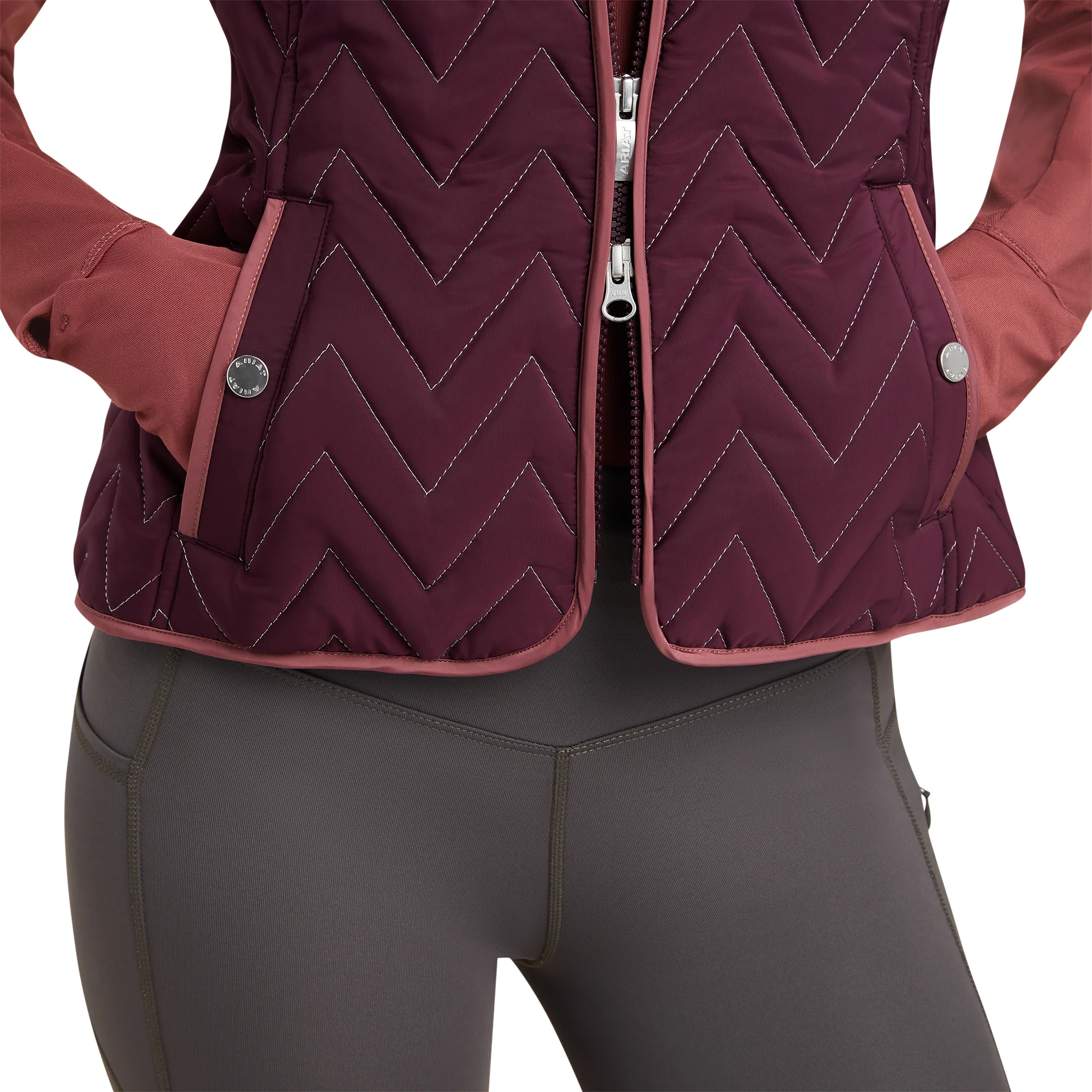 Women Ariat Vest Ashley Mulberry Bro 10041284 - Image 3