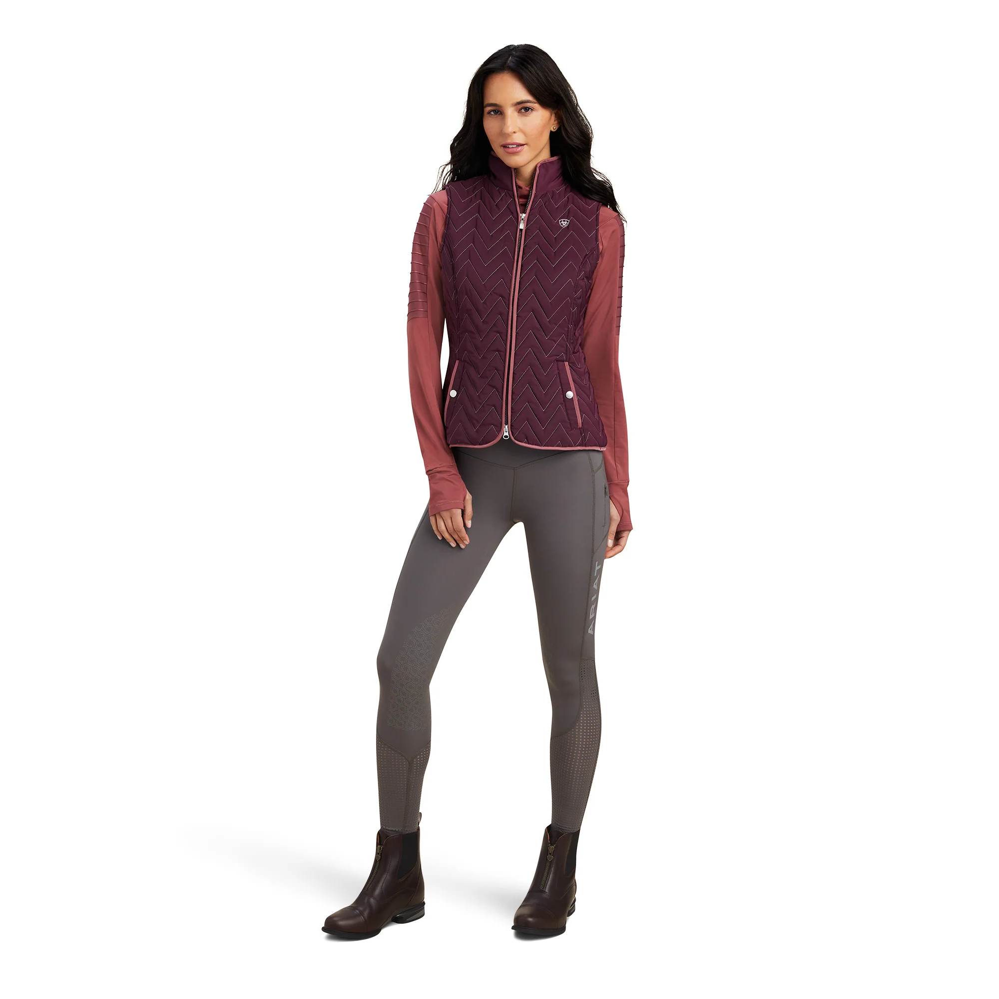 Women Ariat Vest Ashley Mulberry Bro 10041284 - Image 4