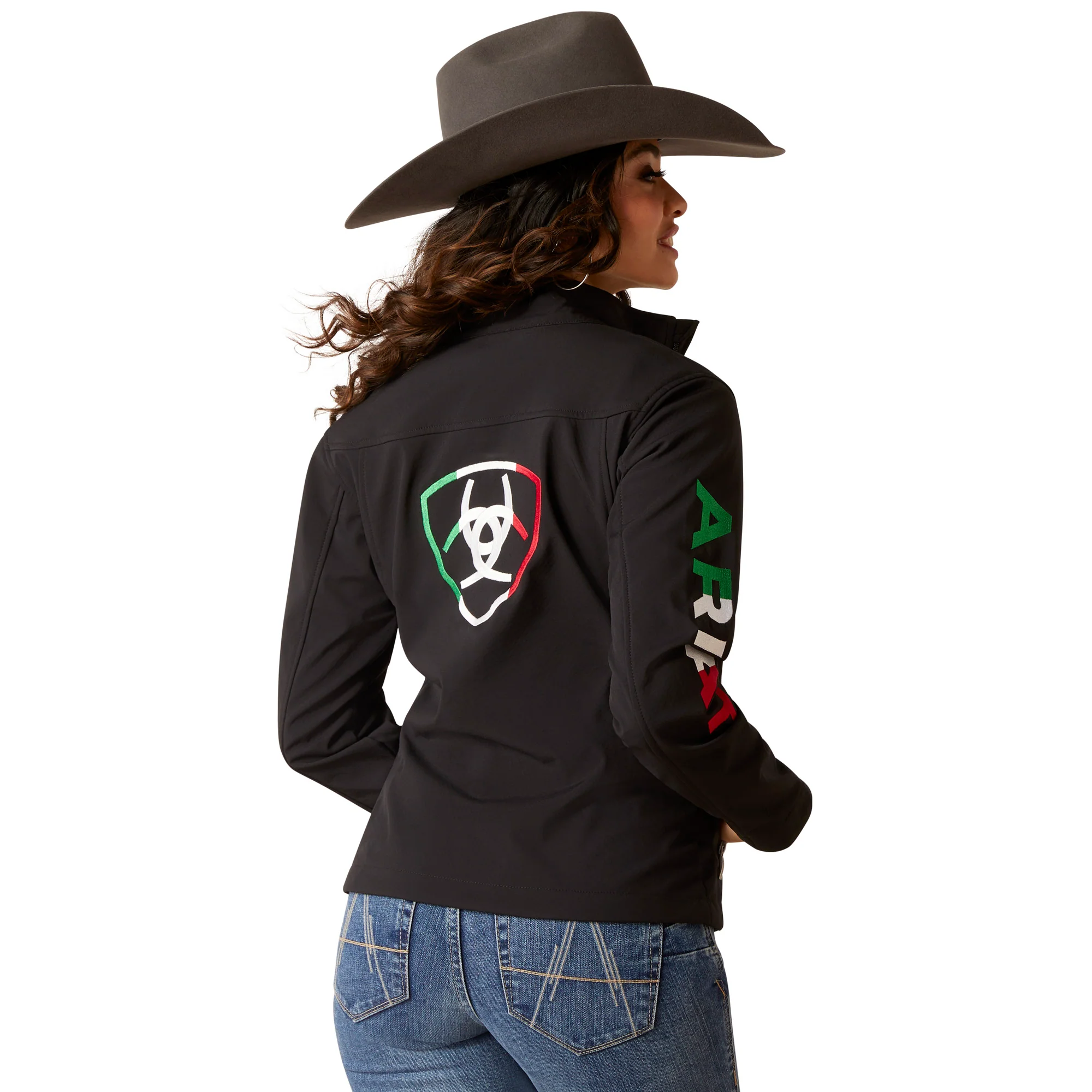 Women Ariat Team Softshell Jacket Black MX 10043057 - Image 5