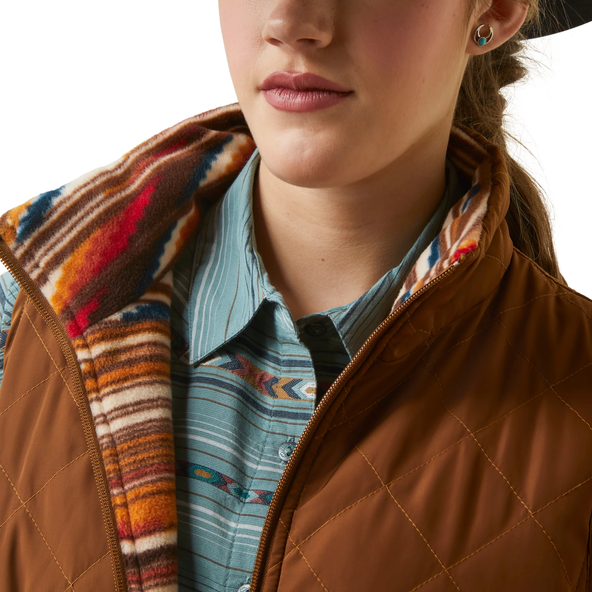 Women Ariat Vest Dilon Chesnut 10046059 - Image 2