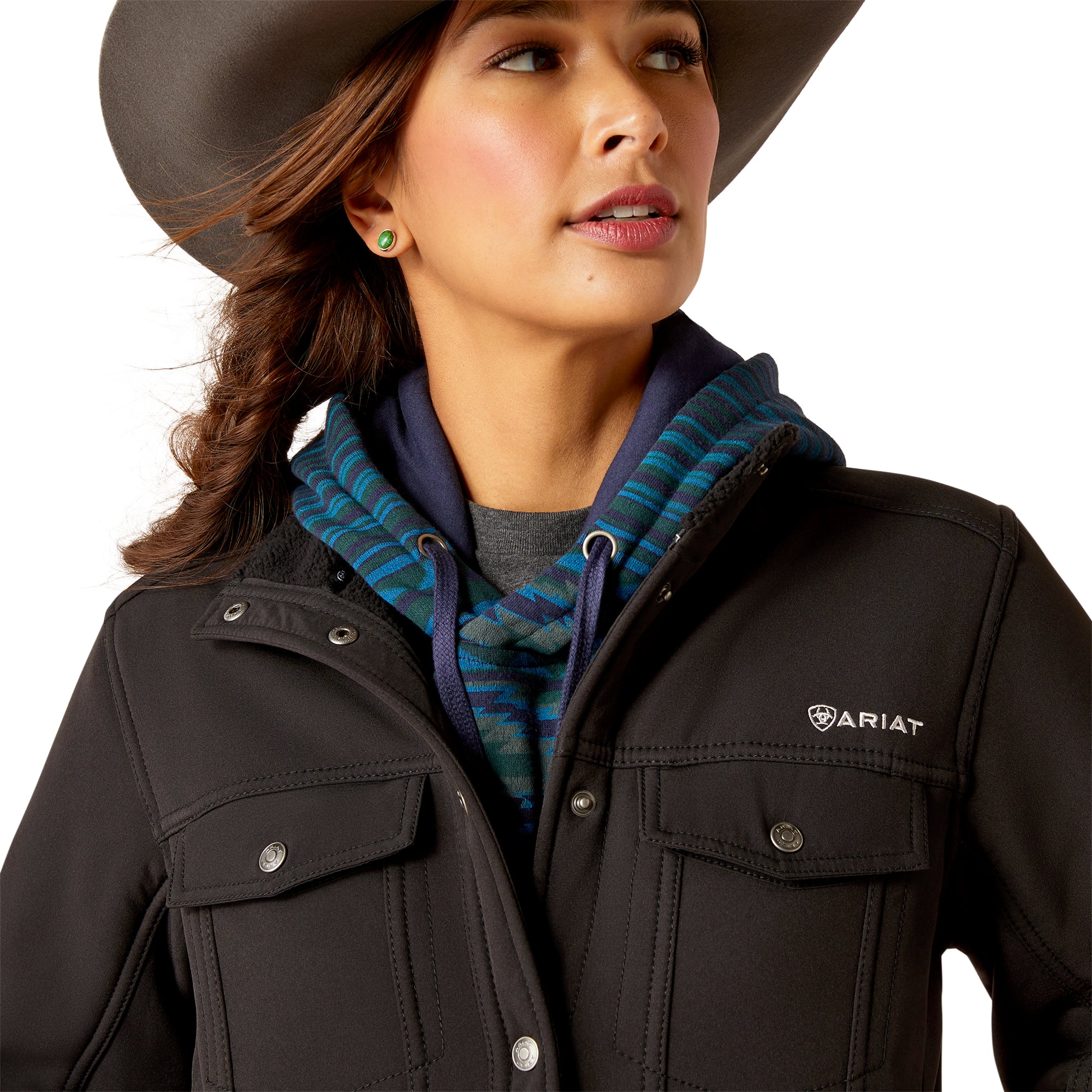 Women Ariat Jacket Berber Back Black10046445 - Image 2