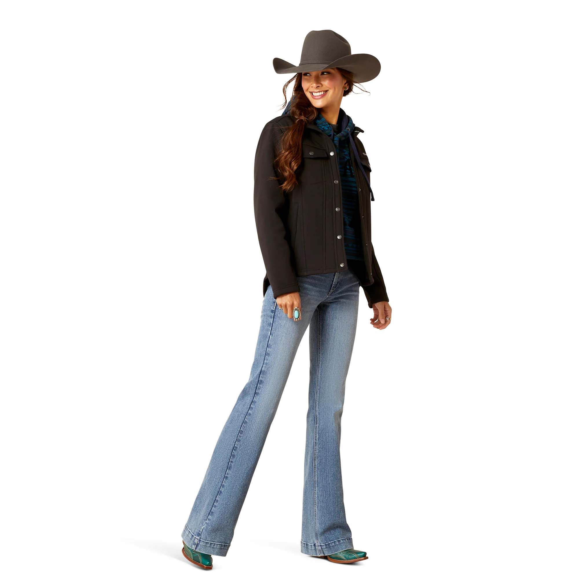 Women Ariat Jacket Berber Back Black10046445 - Image 5