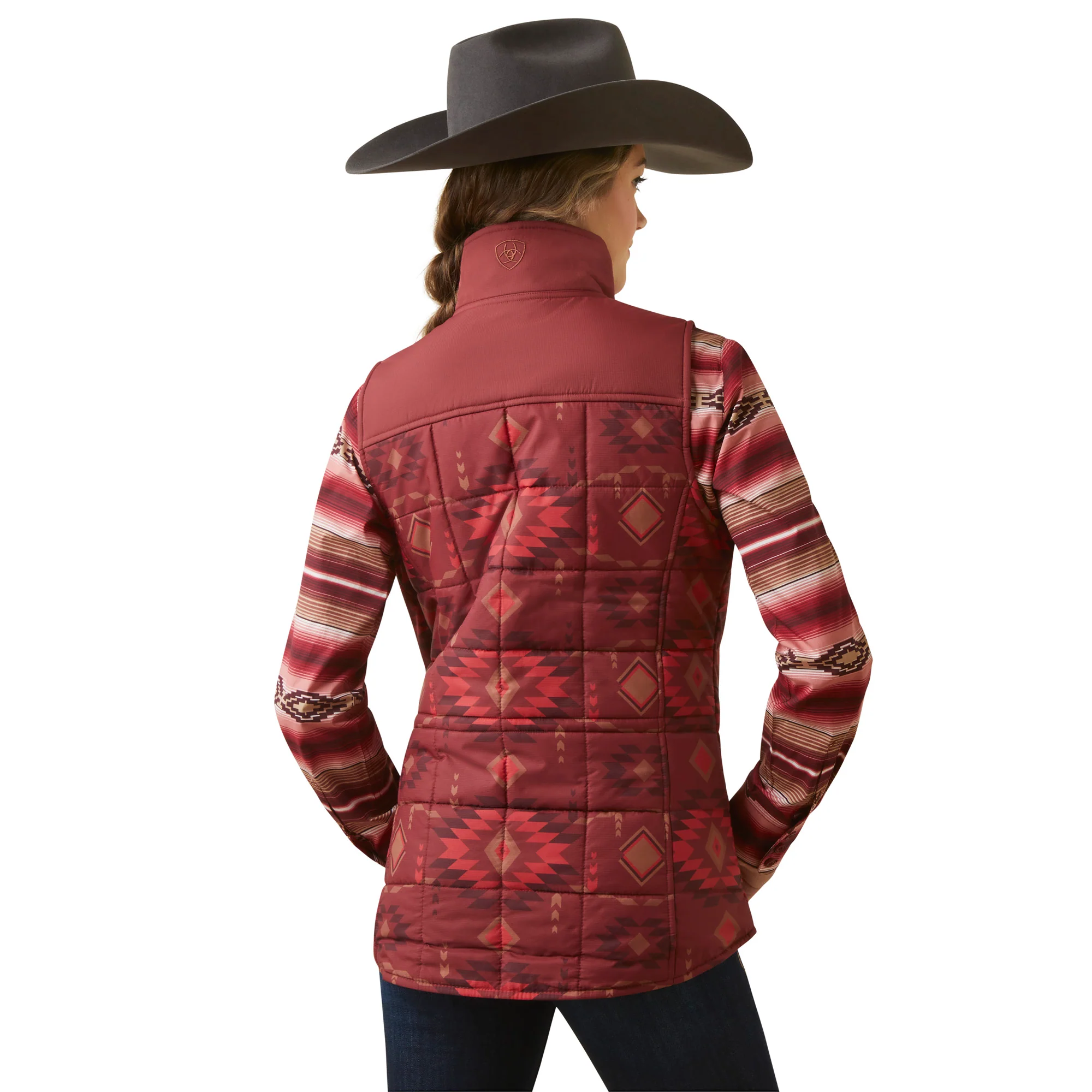 Women Ariat Vest Crius Burn Rose 10046683 - Image 3