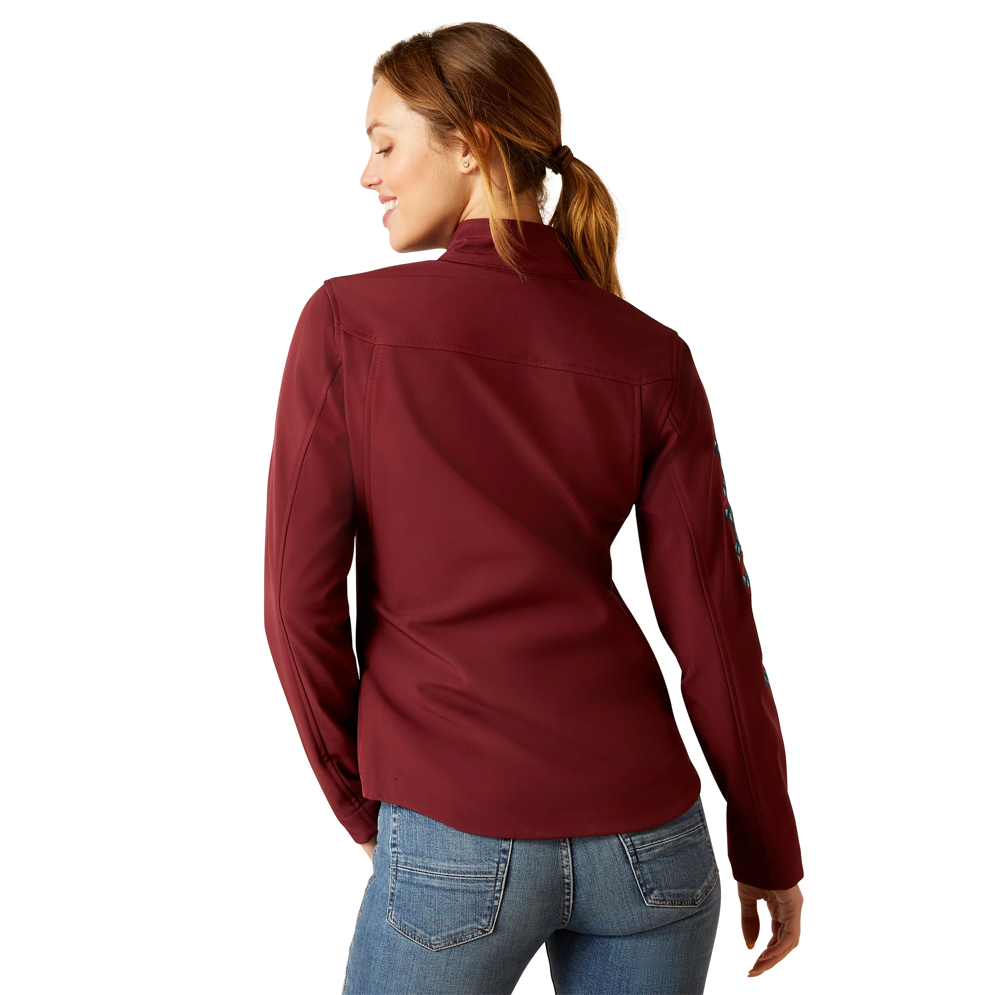 Women Ariat Jacket Team Softshell Port/Baja 10046690 - Image 2