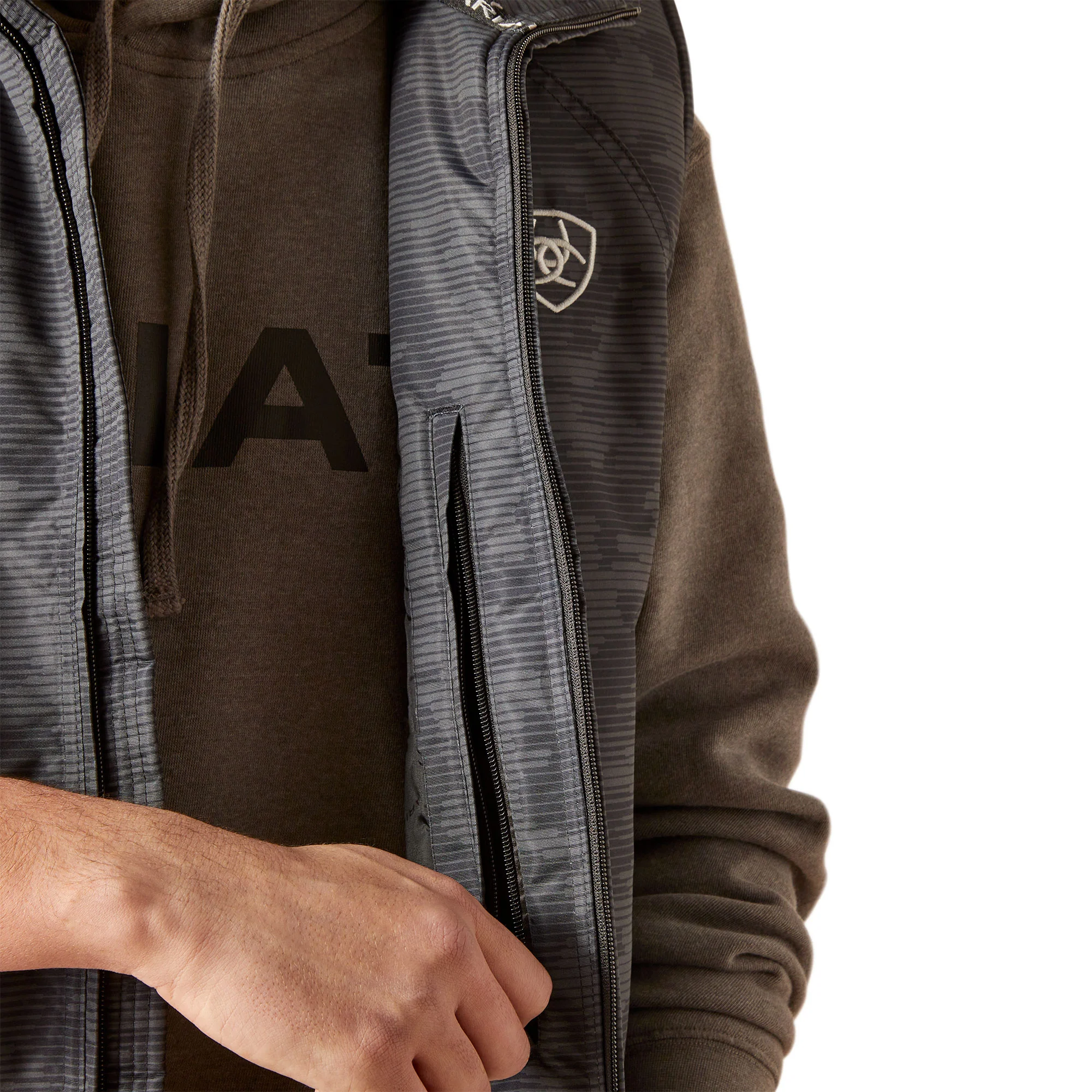Men Ariat Vest Team Logo Ebony Camo 10046719 - Image 3