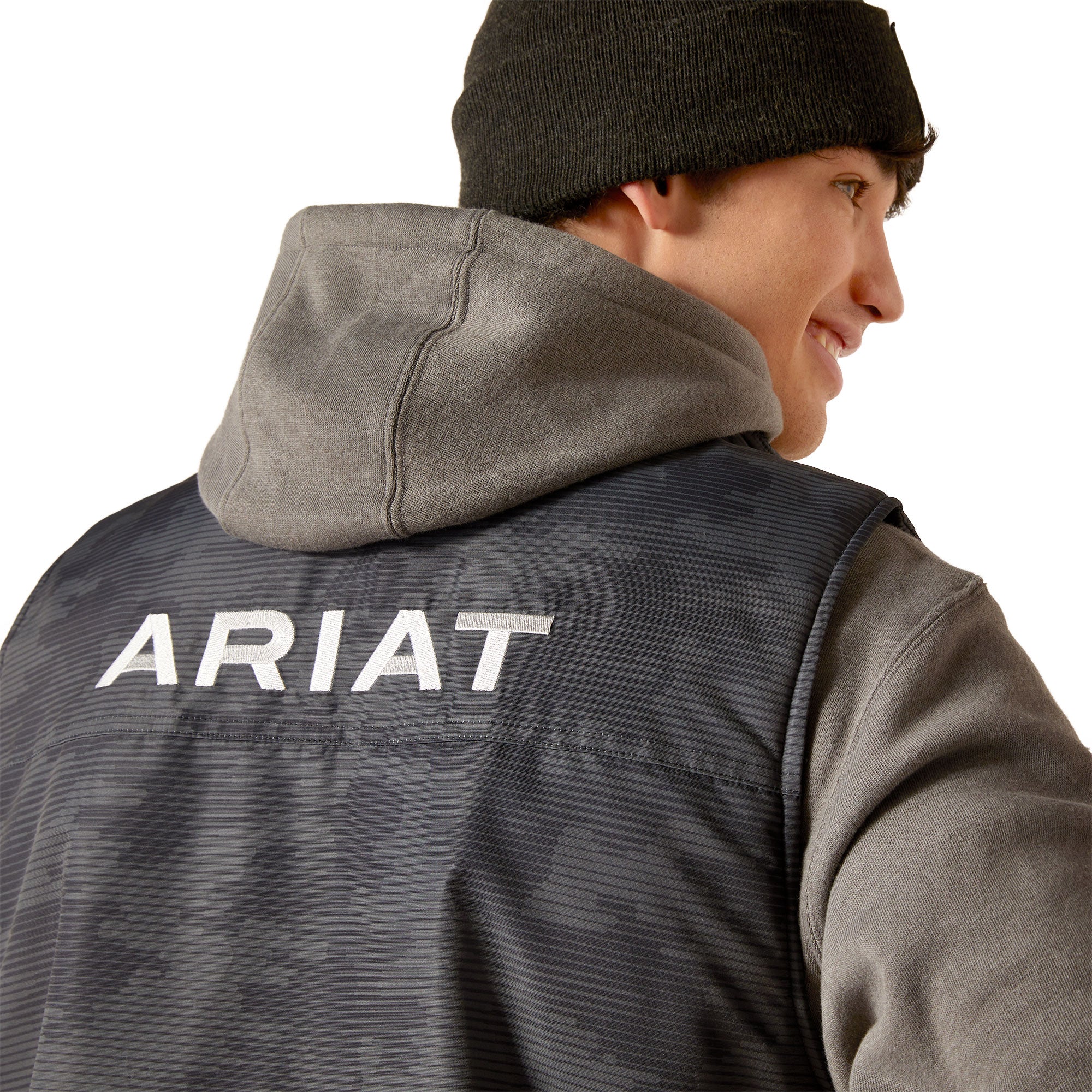 Men Ariat Vest Team Logo Ebony Camo 10046719 - Image 5