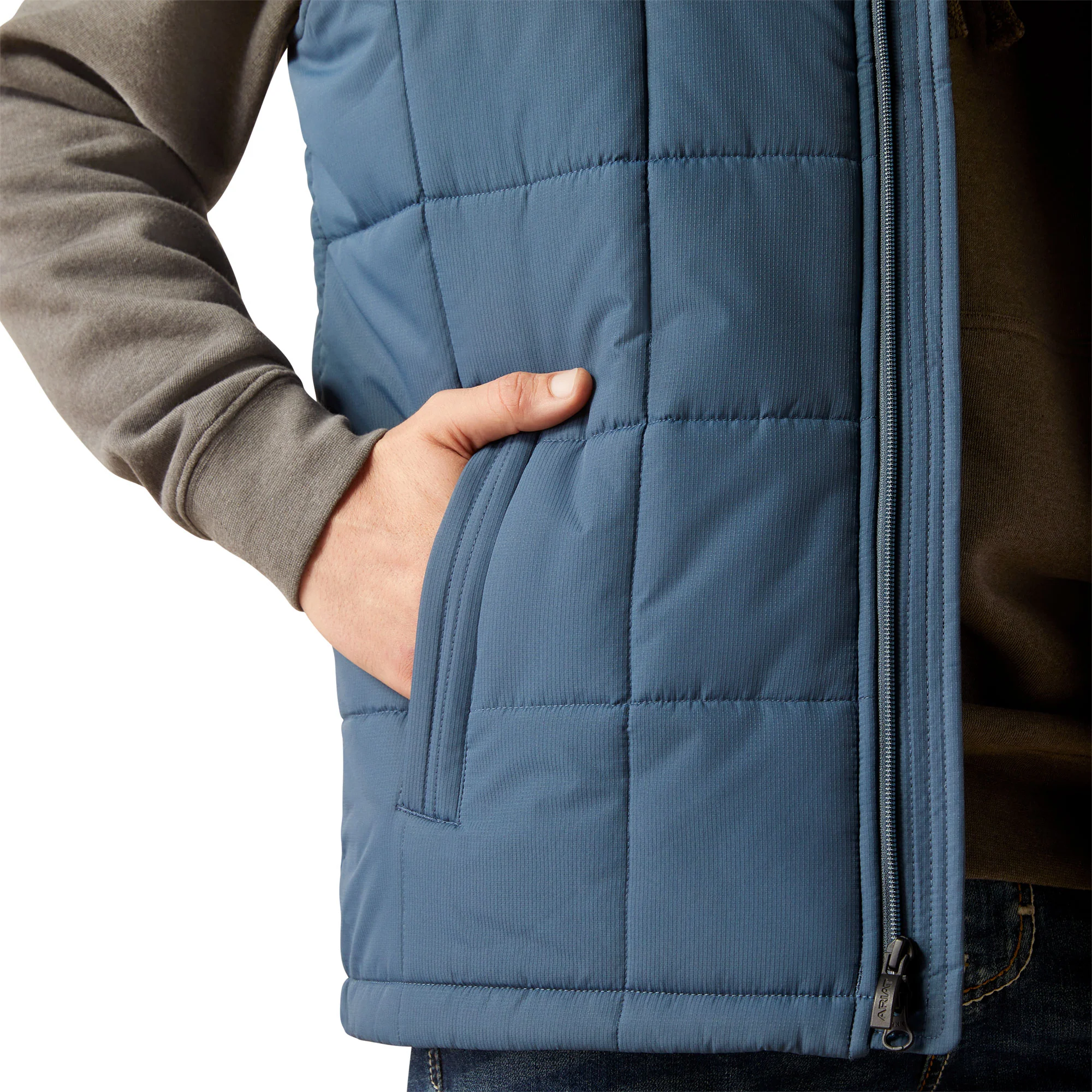 Men Ariat Vest Crius Steely 10046735 - Image 4