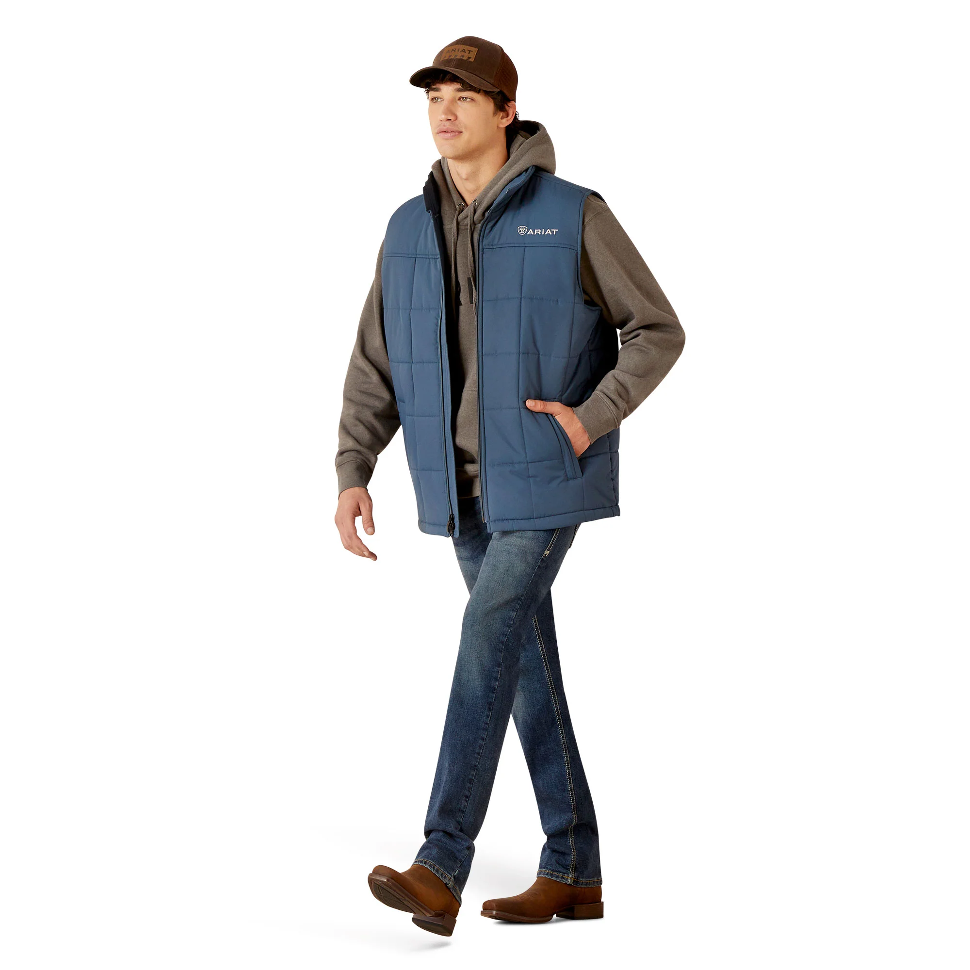 Men Ariat Vest Crius Steely 10046735 - Image 5