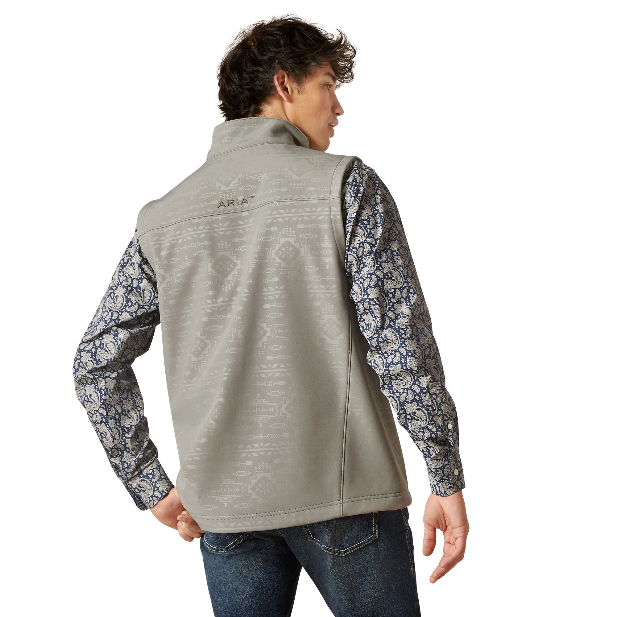 Men Ariat Vest Vernon Jetty Gray 10046791 - Image 2