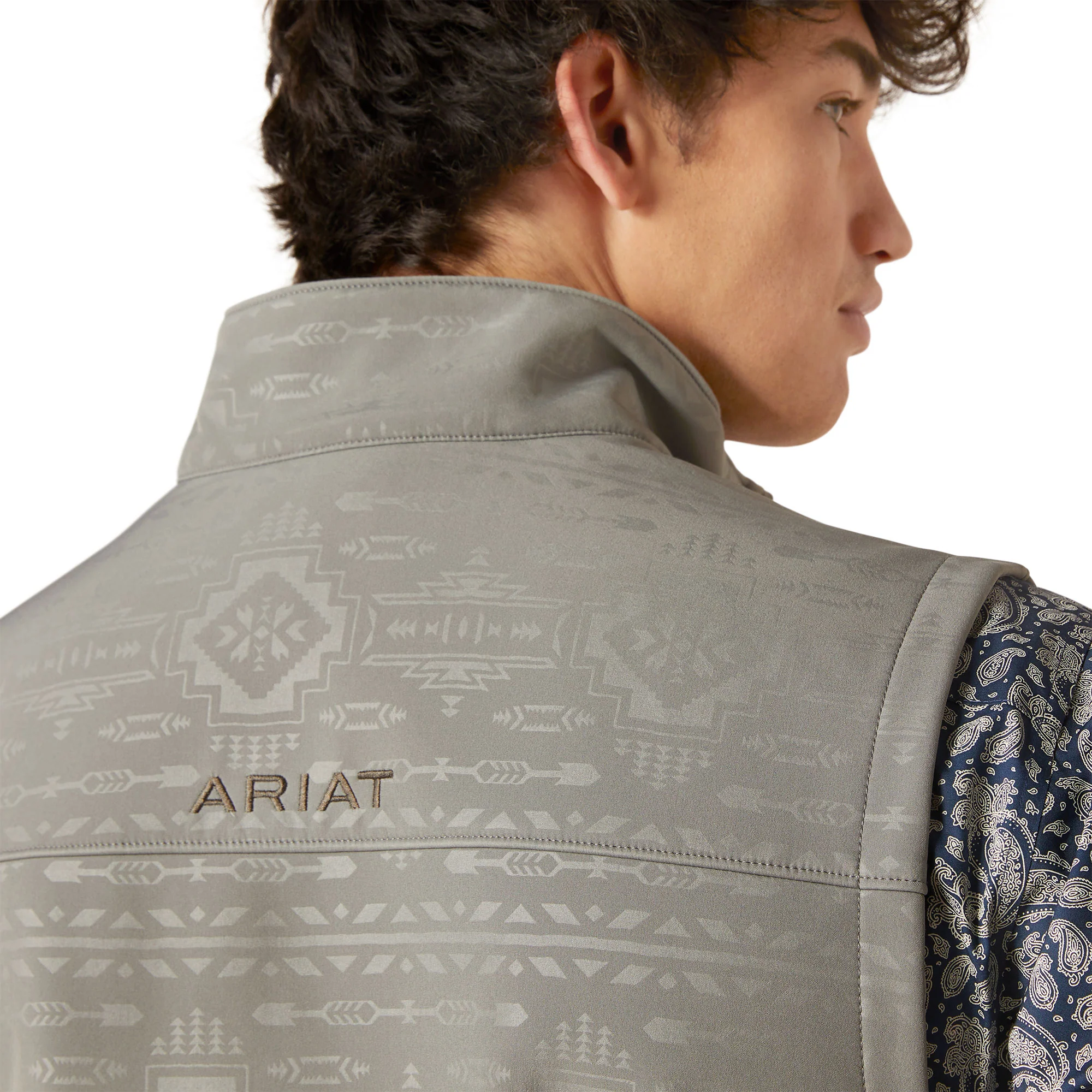 Men Ariat Vest Vernon Jetty Gray 10046791 - Image 4