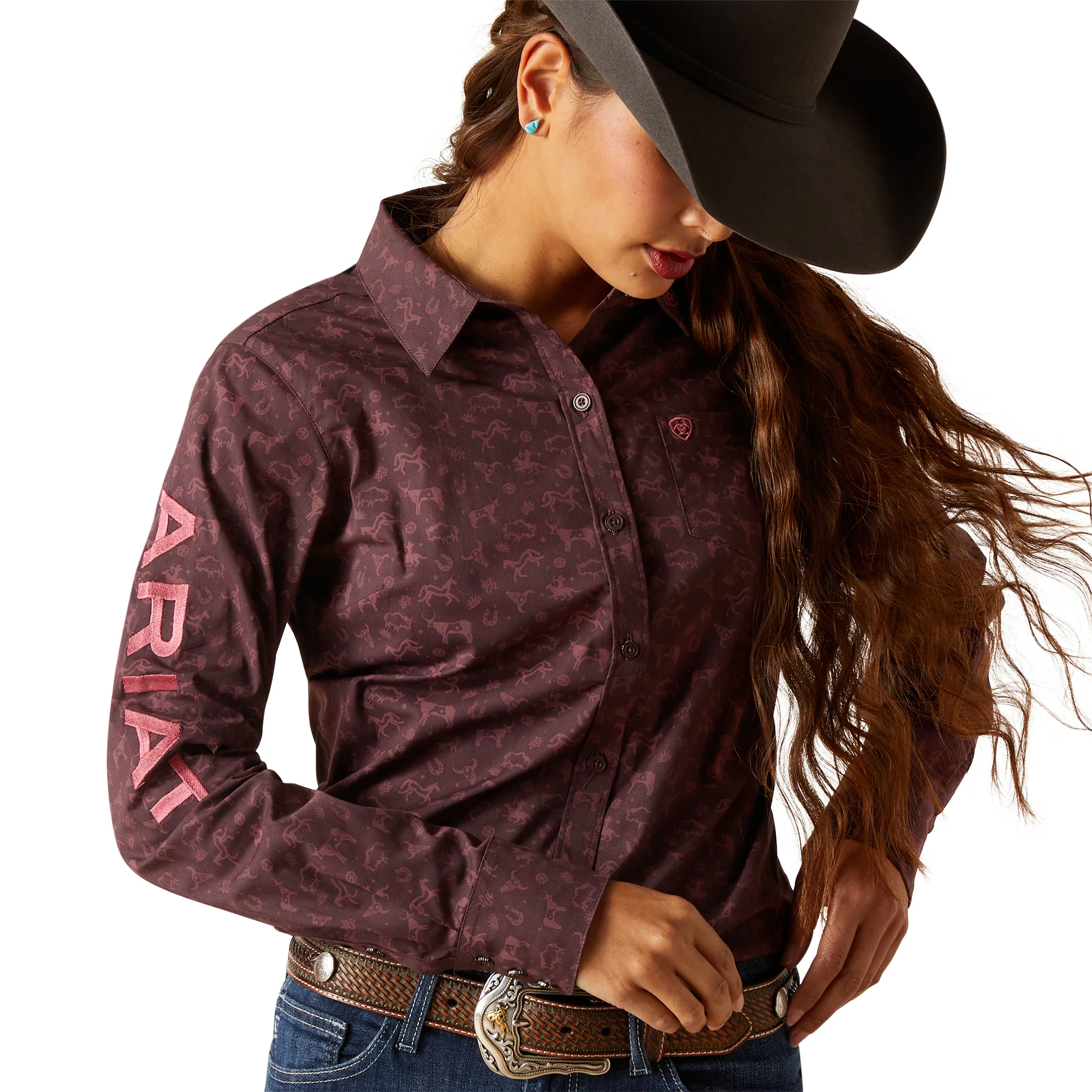 Women Ariat Acestry Shirt 10047226 - Image 3