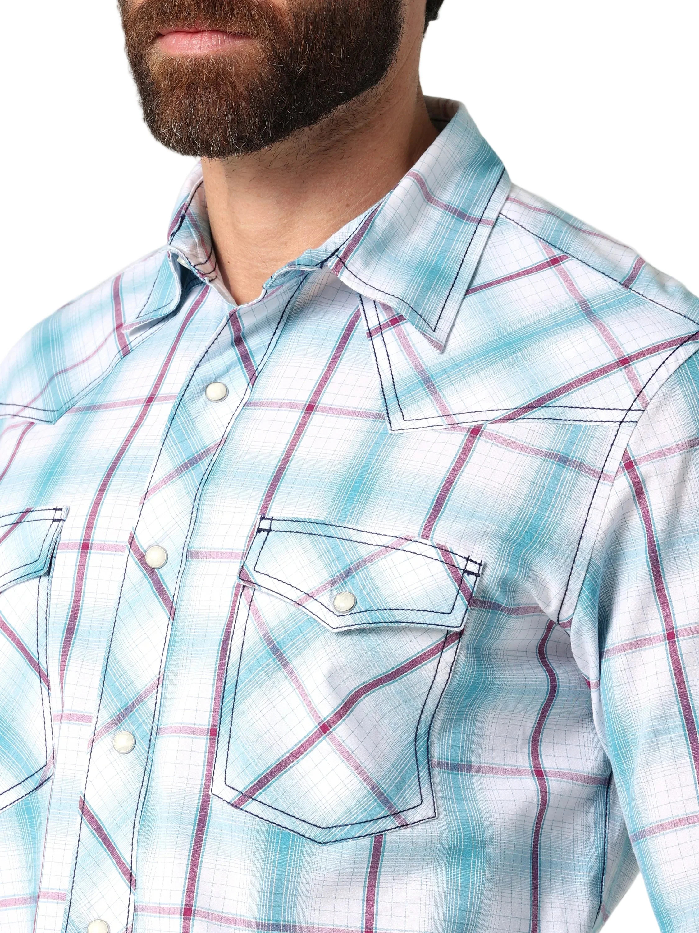 Men Wrangler Shirt 20x Babyblue 112318884 - Image 2