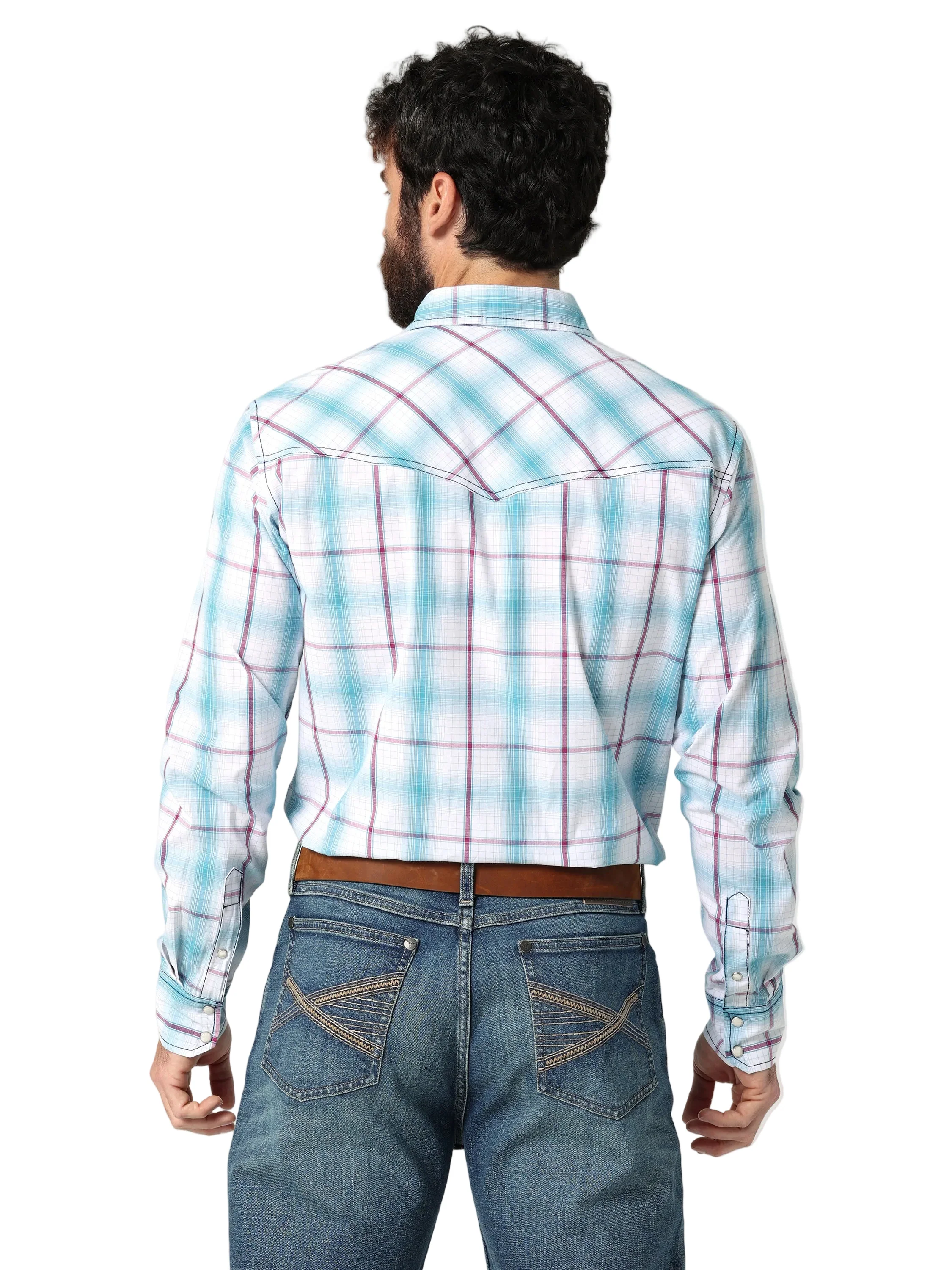 Men Wrangler Shirt 20x Babyblue 112318884 - Image 4