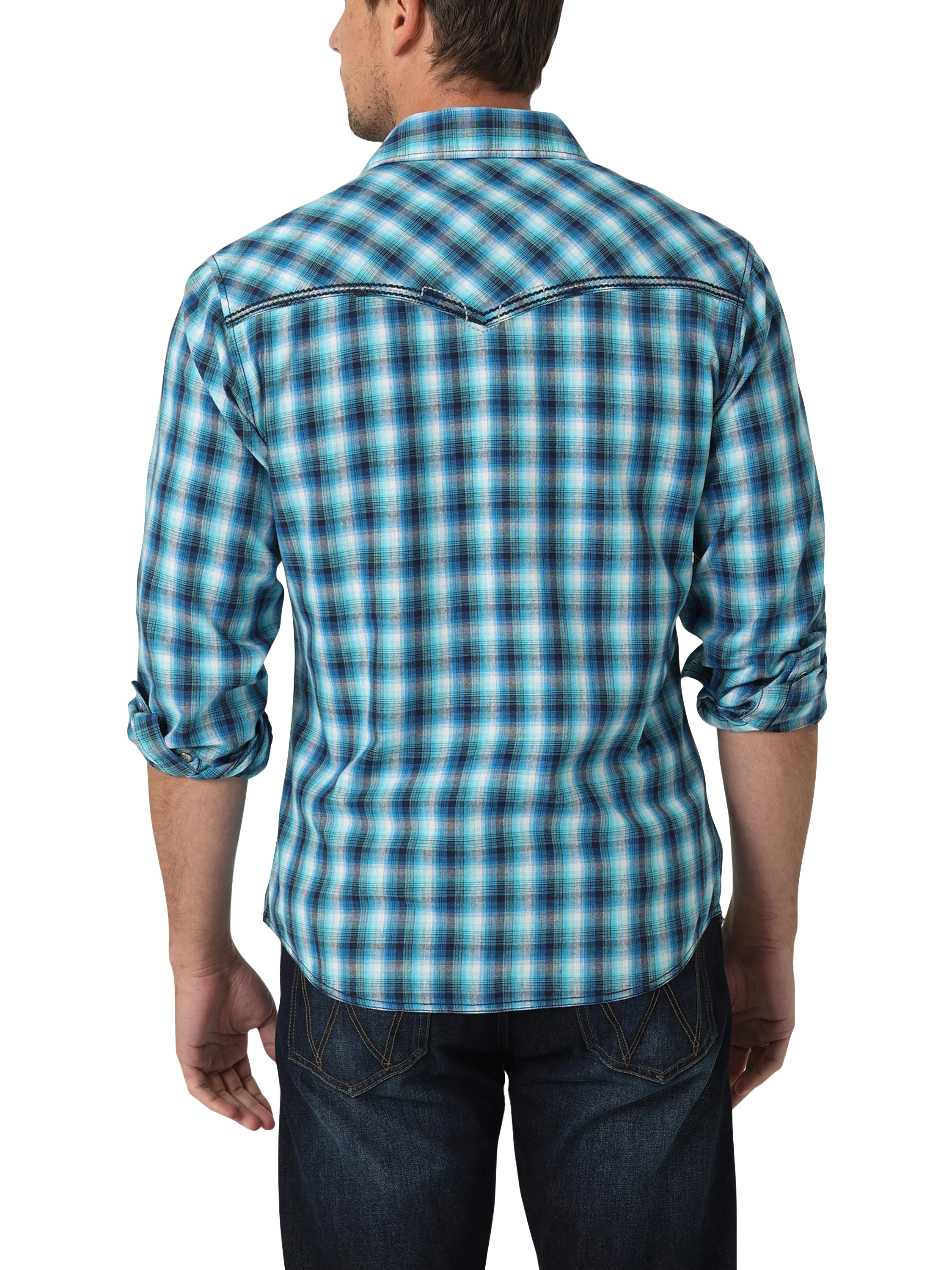 Men Wrangler Shirt Rock47 Blue 112326348 - Image 2