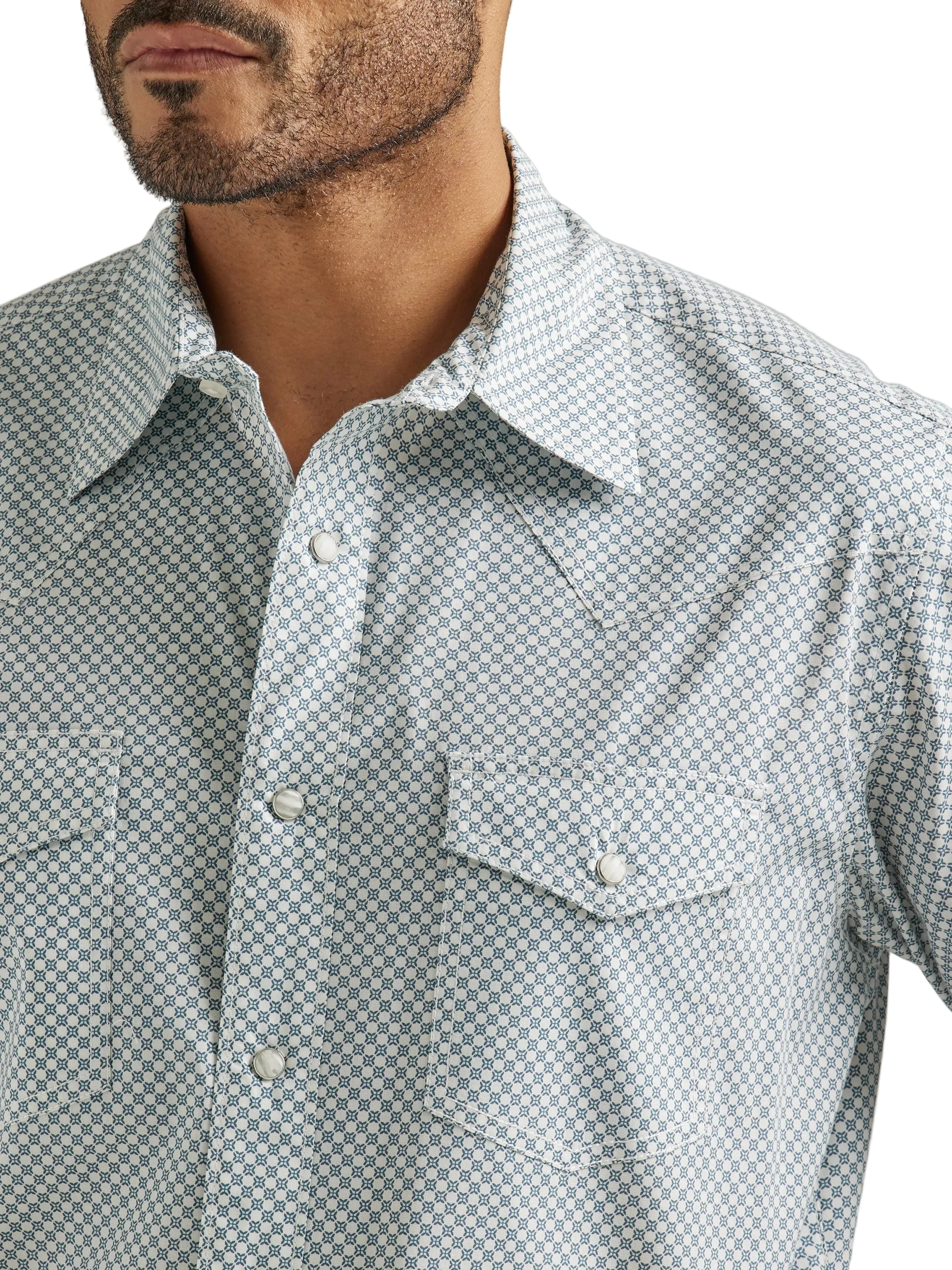 Men Wrangler Shirt 20X Blue/White 112327798 - Image 2