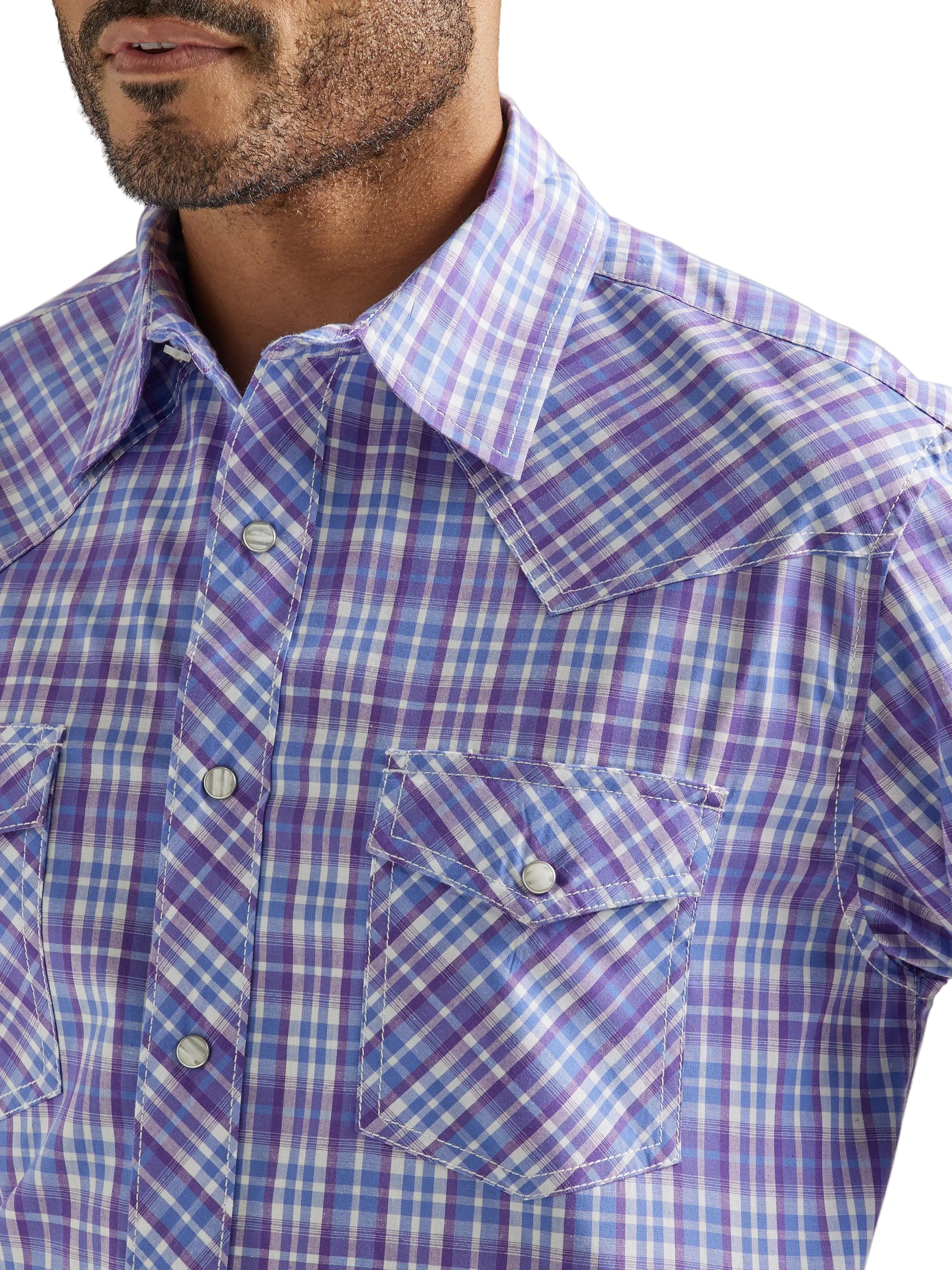 Men Wrangler Shirt 20X Pruple 112327809 - Image 2