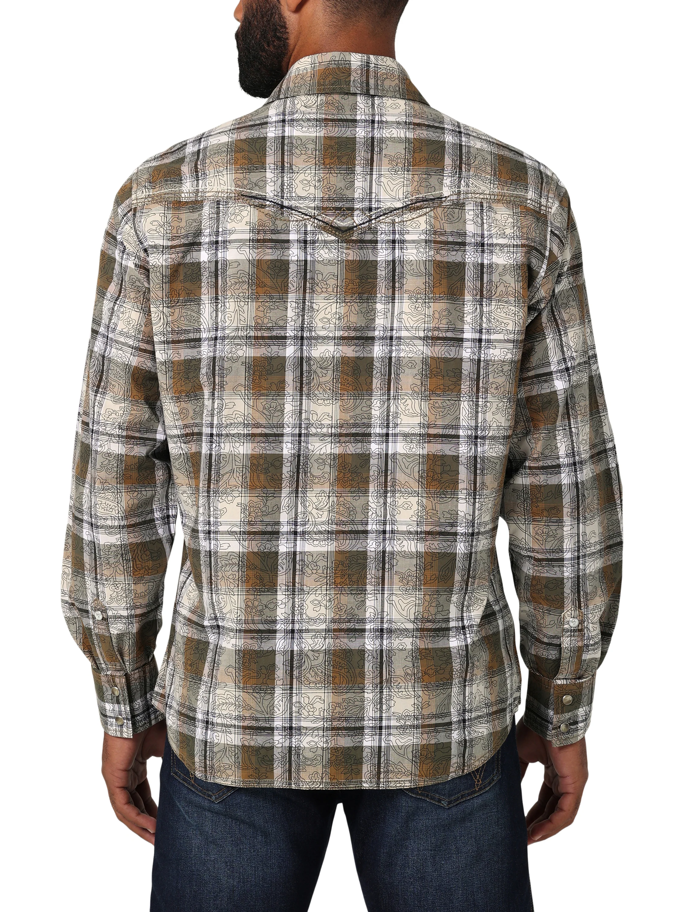 Men Wrangler Shirt Rock47 Tan 112330517 - Image 4