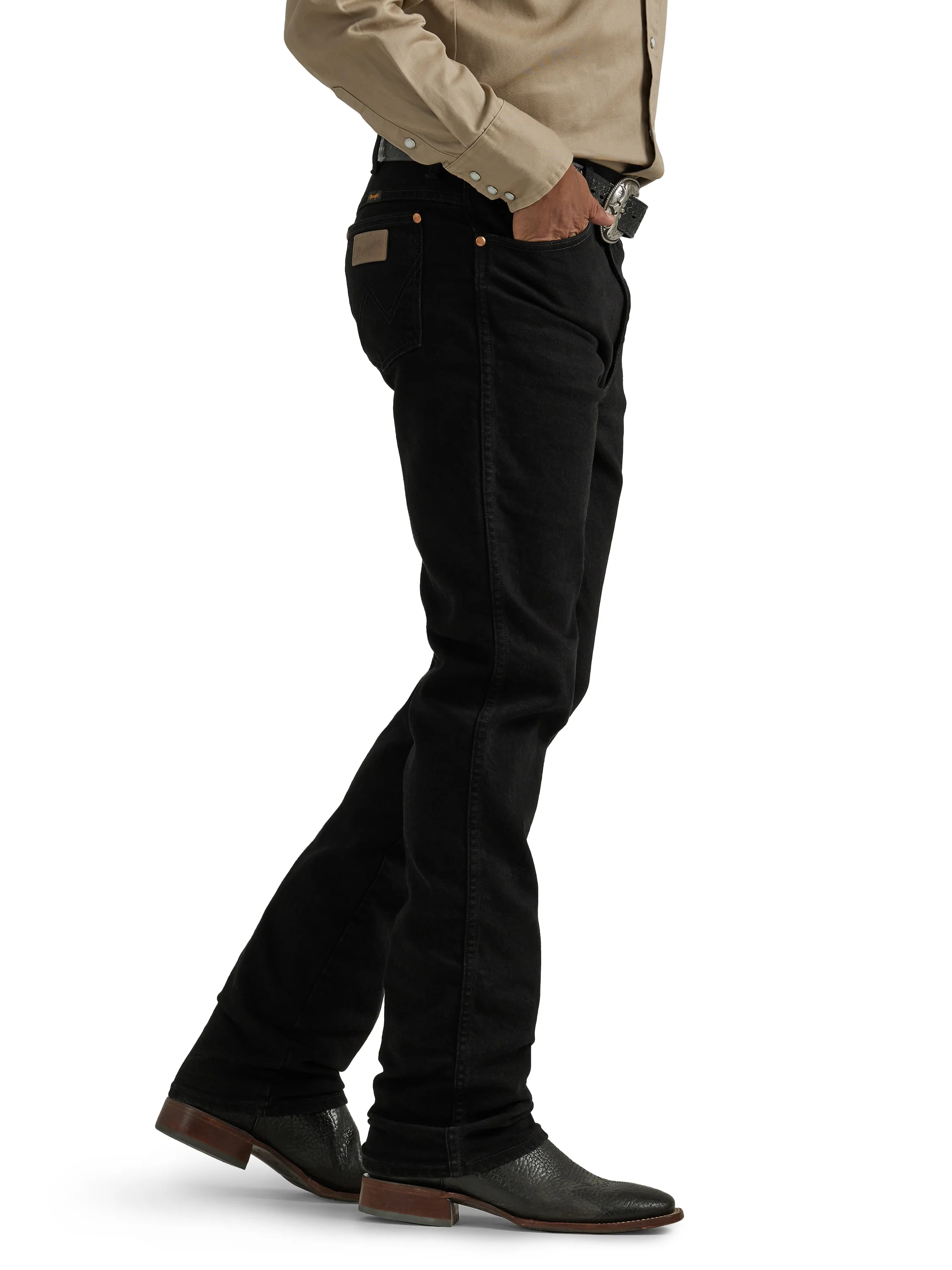 Men Wrangler Slim Black Jean 112336343 - Image 3