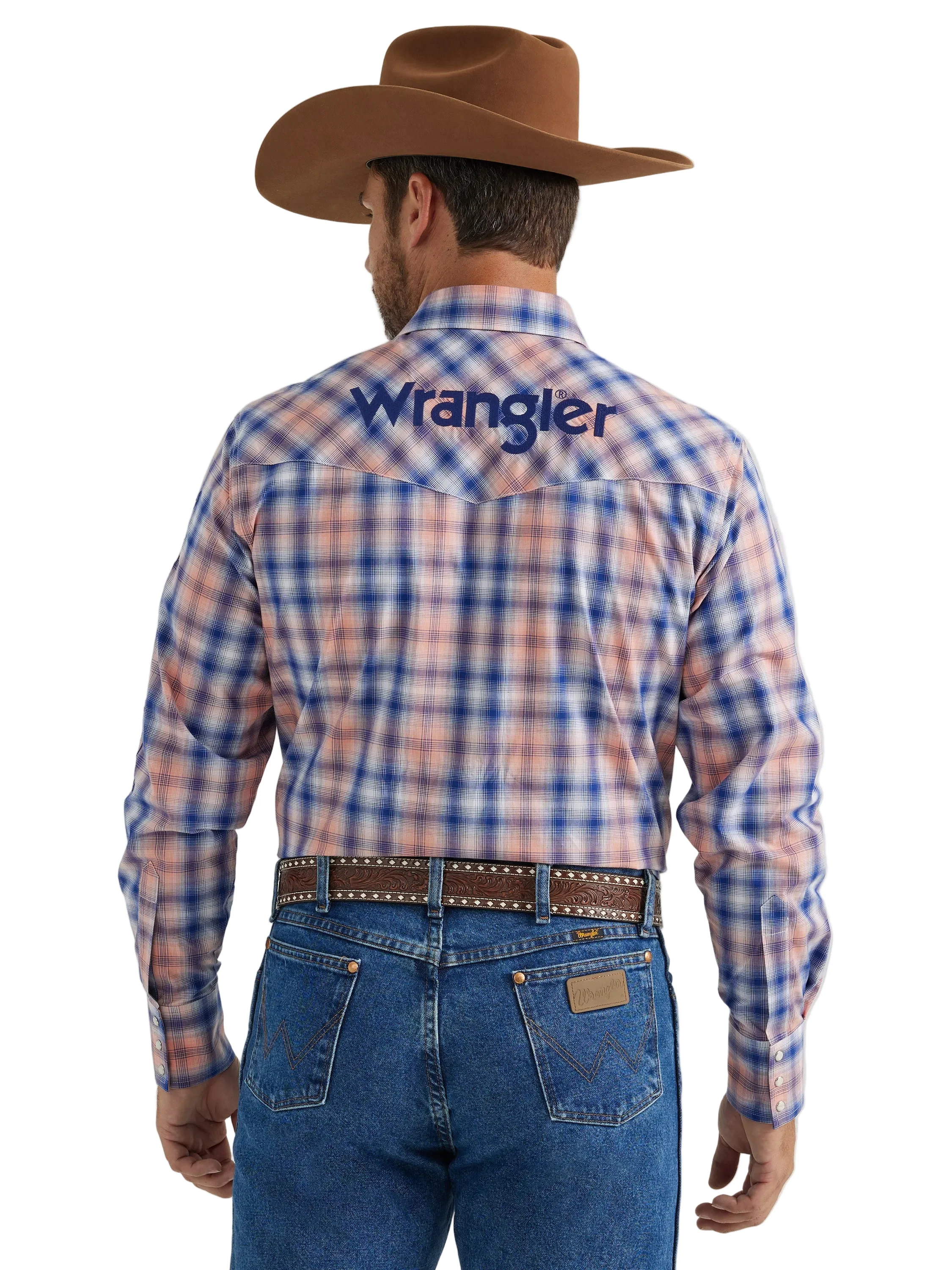 Men Wrangler Shirt Logo Blue 112346223 - Image 3