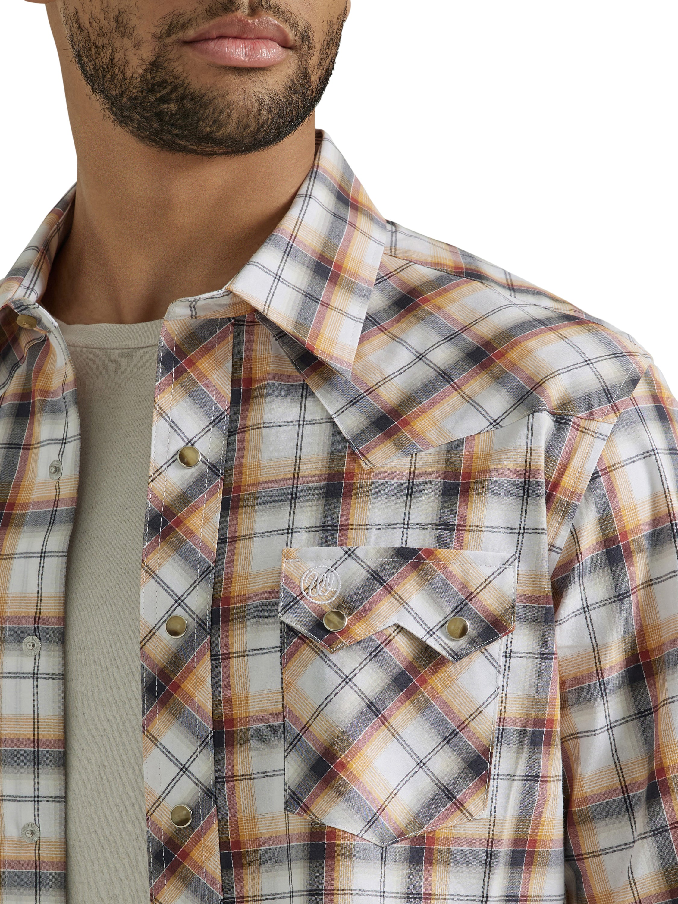 Men Wrangler Shirt Retro Tan 112346238 - Image 2