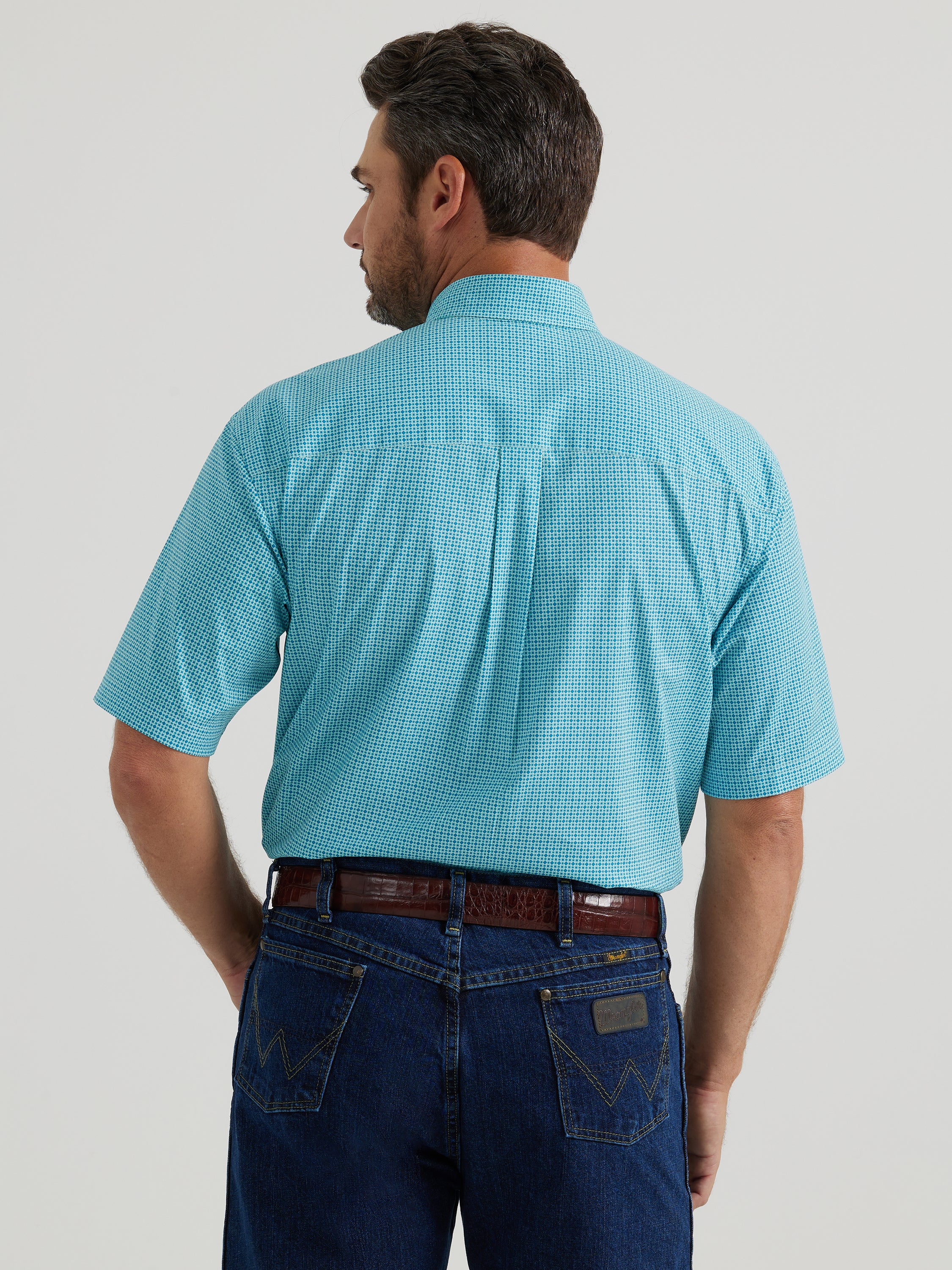 Men Wrangler Shirt George Strait Teal 112346539 - Image 3
