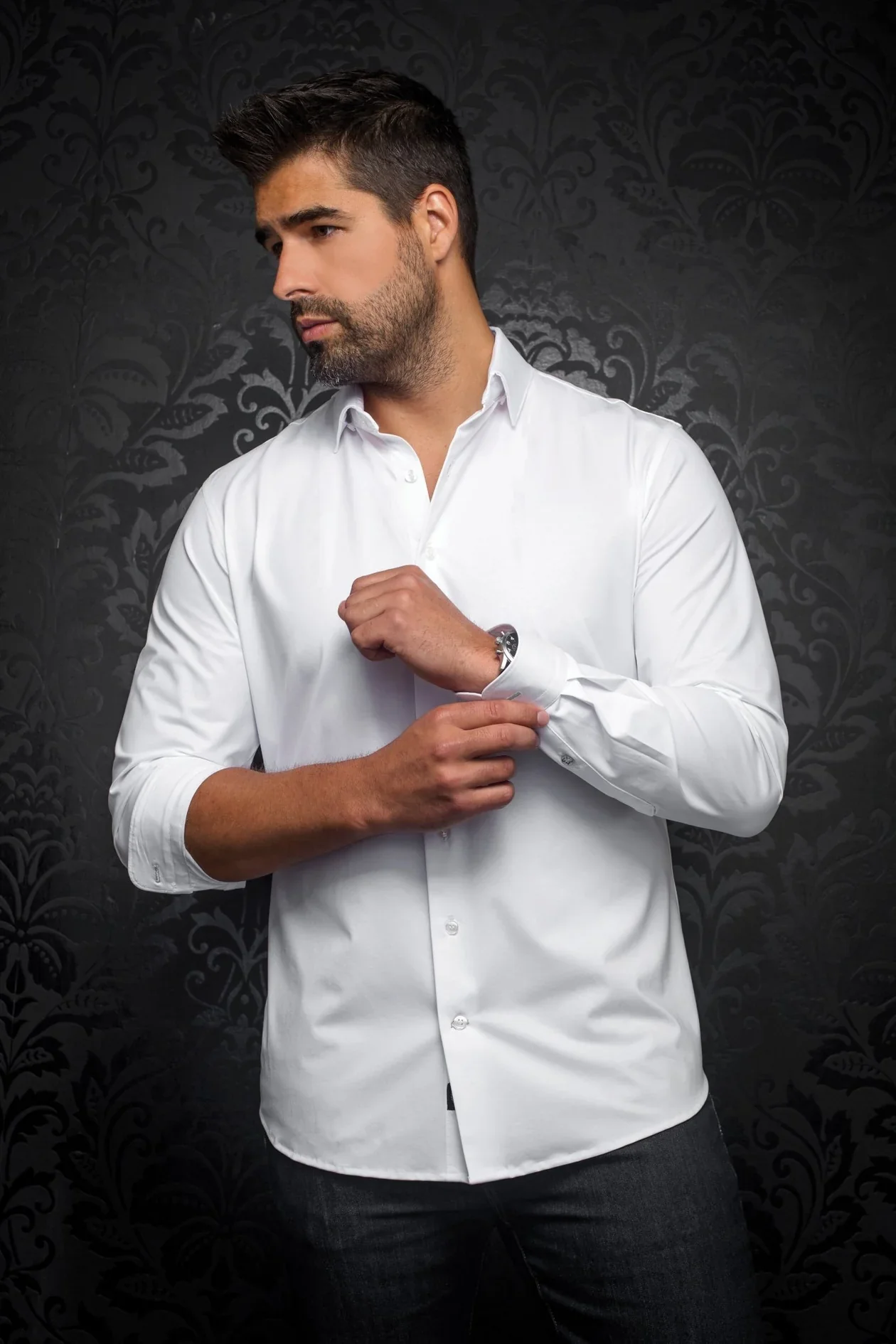 Men Au Noir Knit Shirt Alexander SLD Black - Image 3