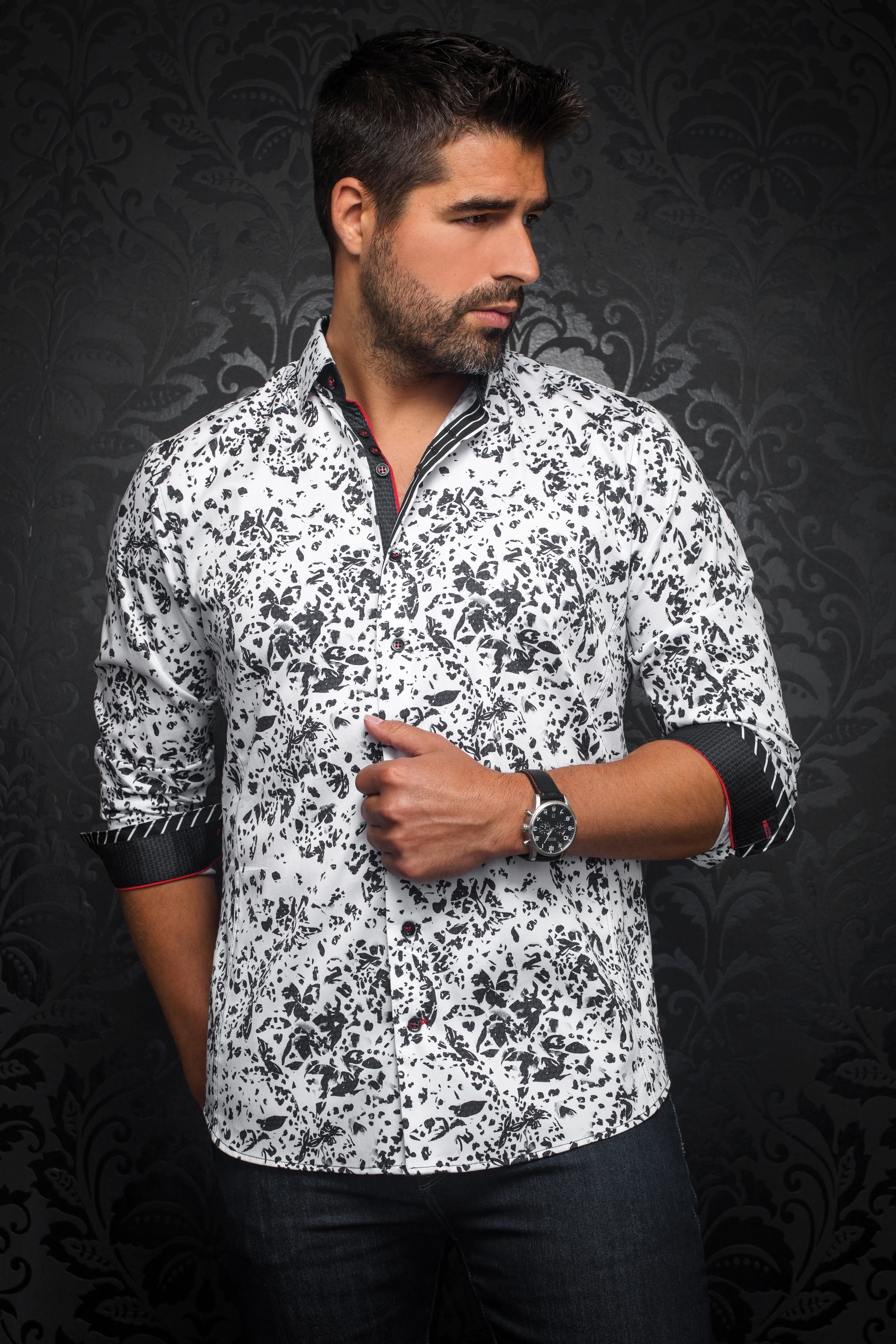 Men Au Noir Shirt Kharma Nuovo