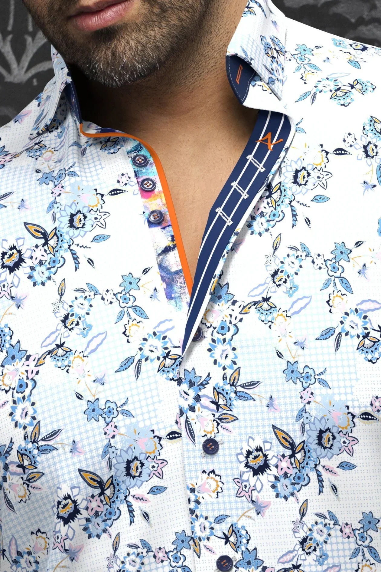 Men Au Noir Woven Shirt Linero Light Blue - Image 3