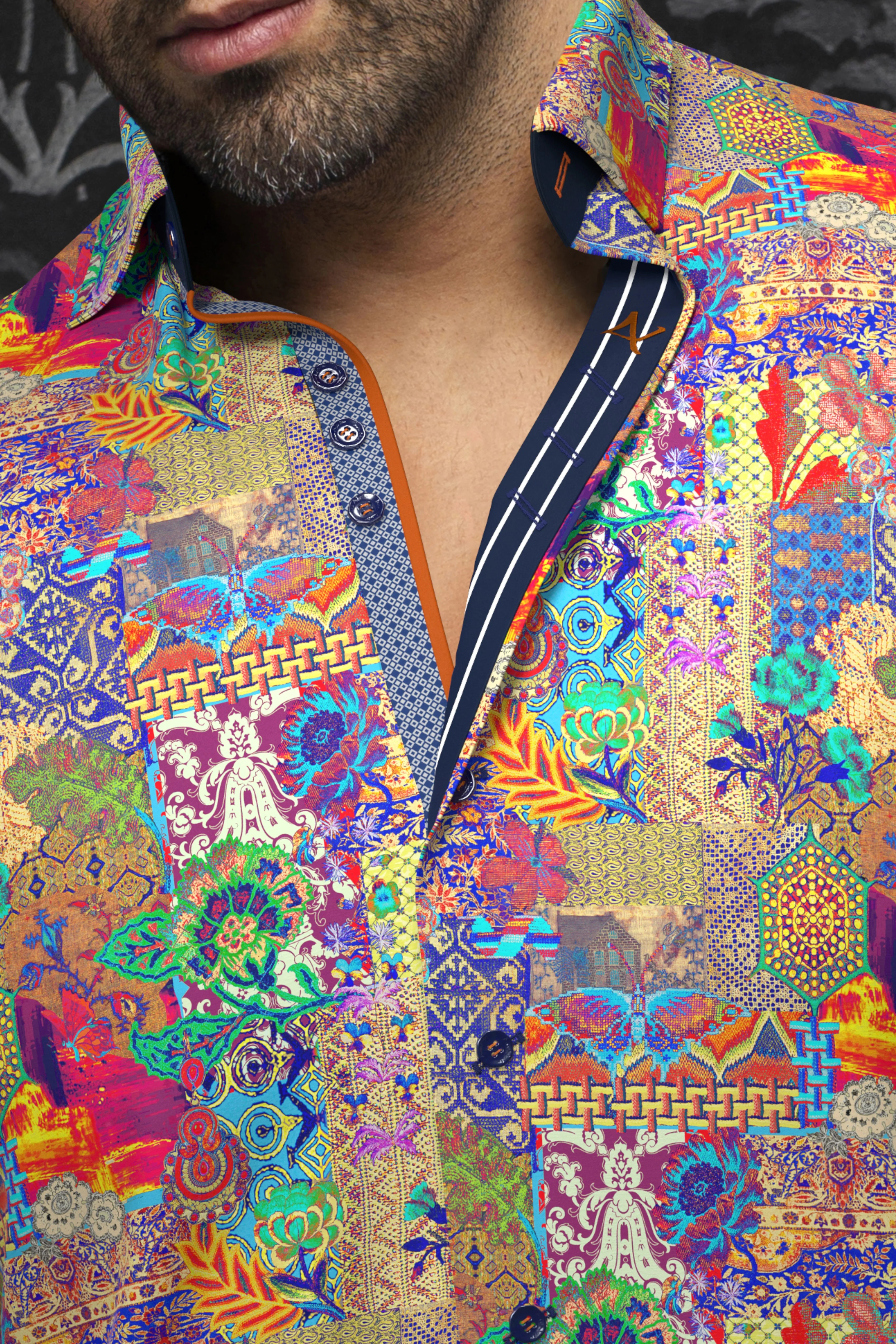 Men Au Noir Woven Shirt Mogador - Image 2