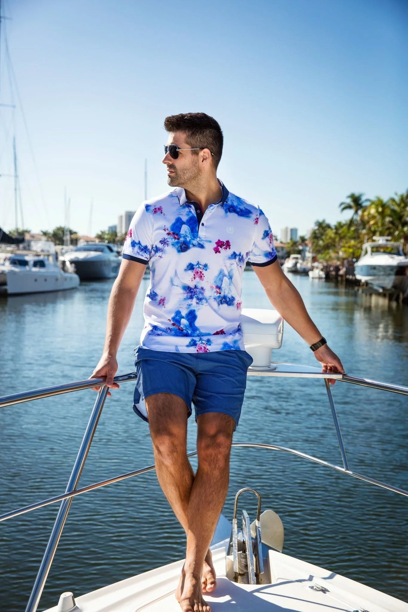 Men Au Noir Polo Aquador White - Image 3