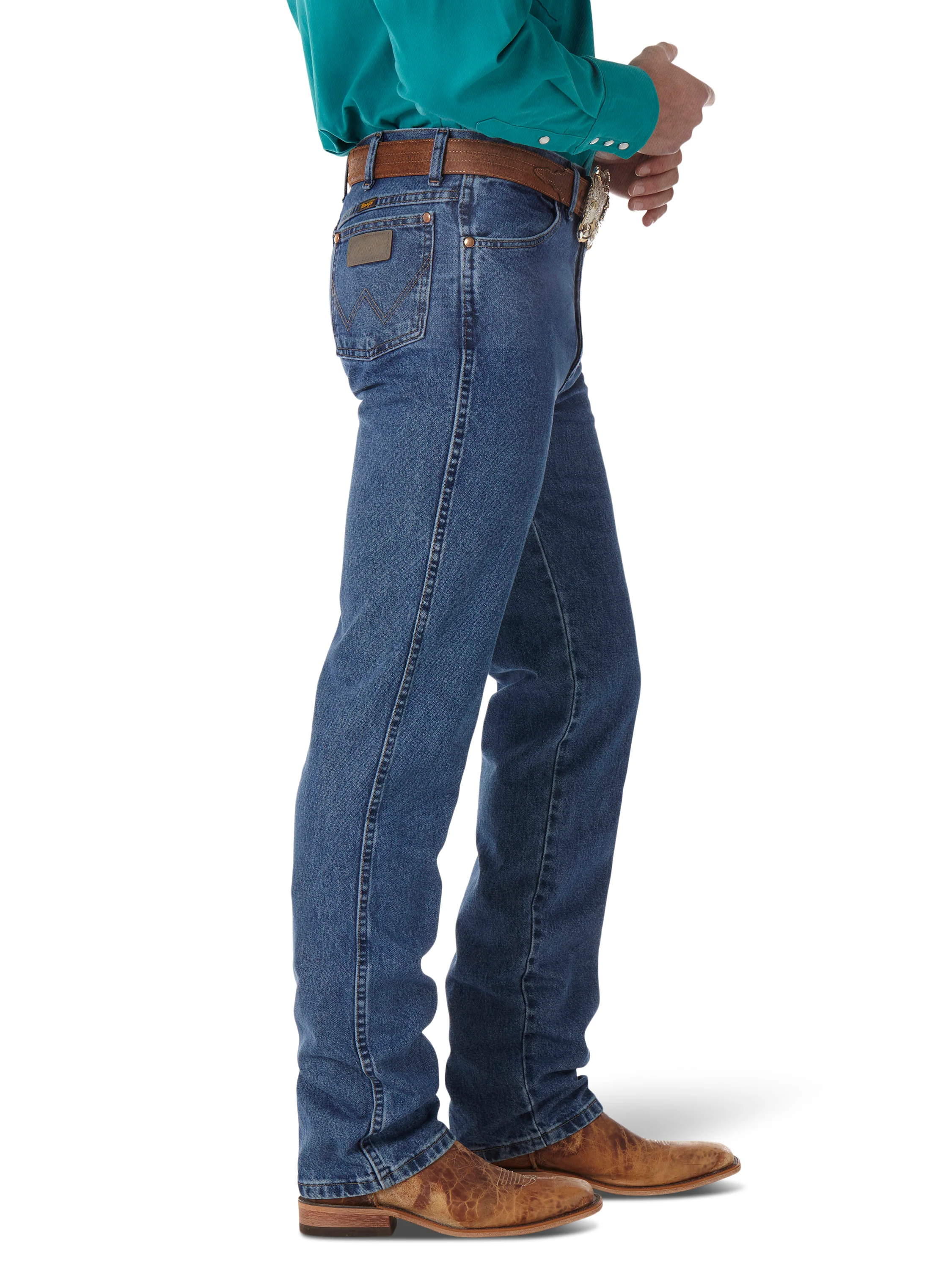 Men Wrangler Slim Stonewashed Jean 0936GBK - Image 3