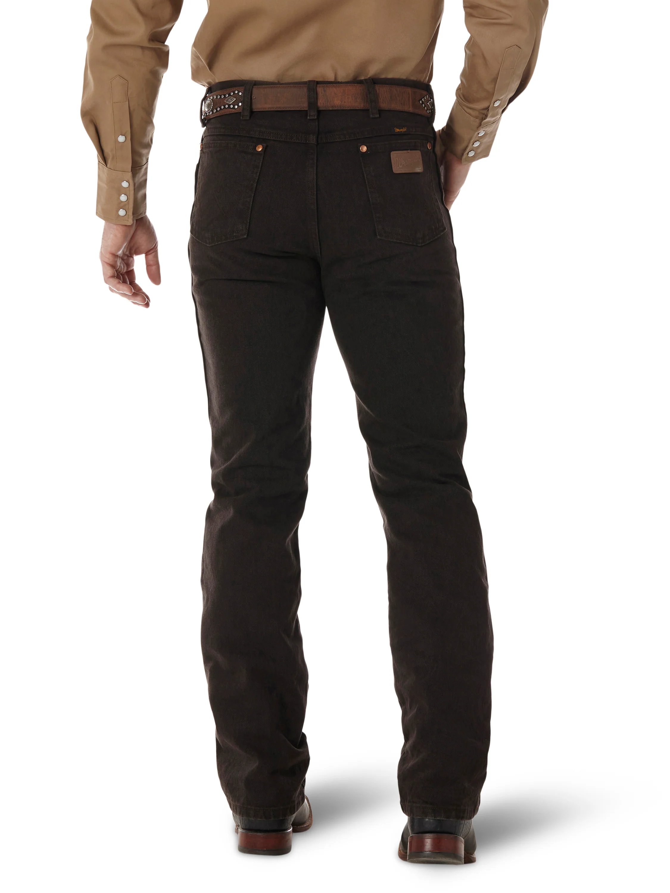 Men Wrangler Slim Black Chocolate Jean 0936KCL - Image 2