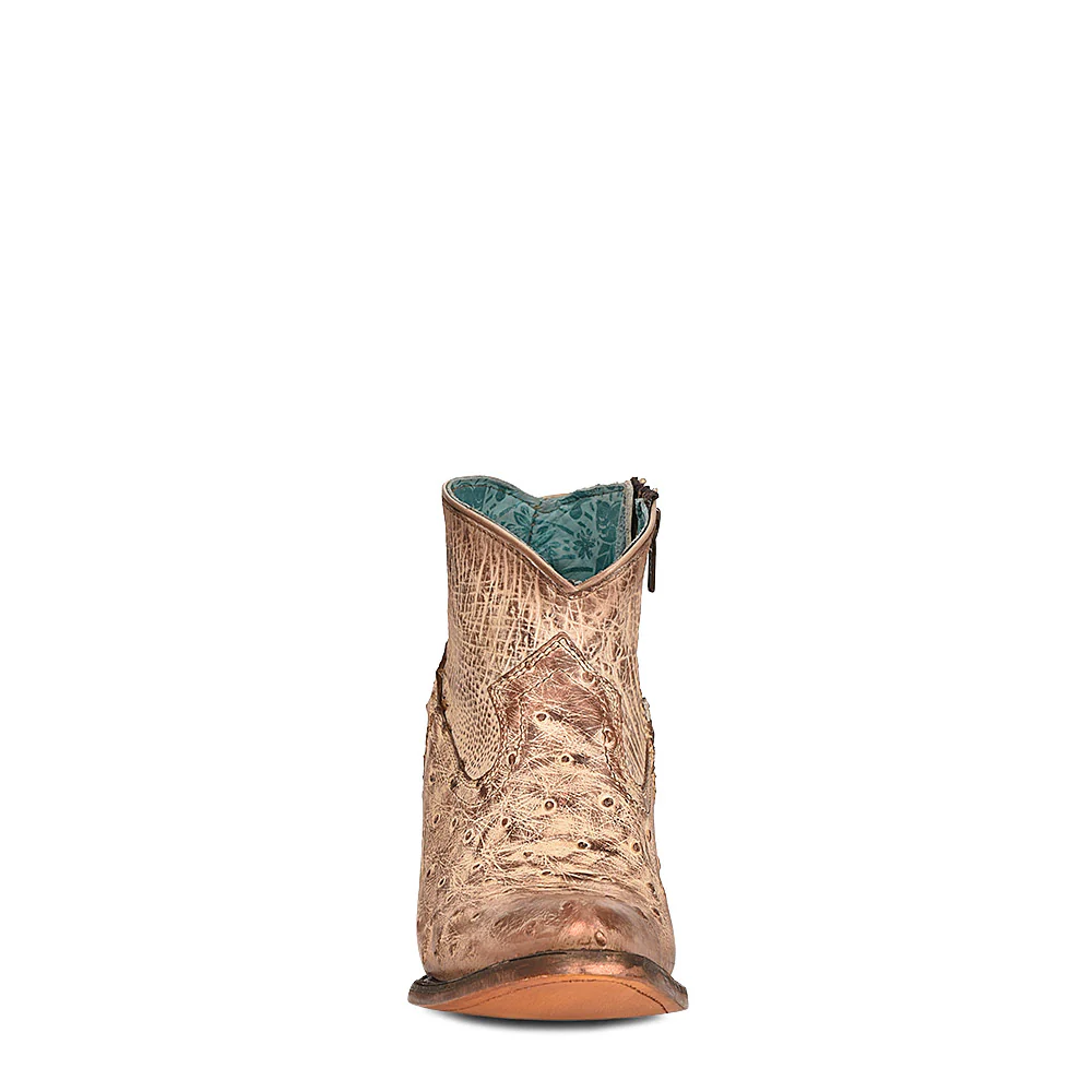 Women Corral Ostrich Ankle Boot A4393 - Image 3
