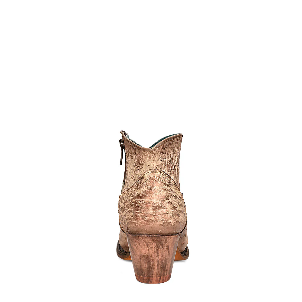 Women Corral Ostrich Ankle Boot A4393 - Image 4
