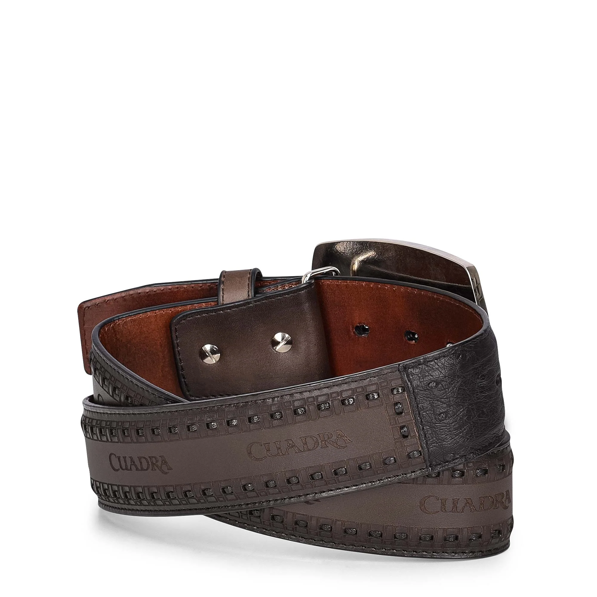 Men Cuadra Ostrich Belt BC205 - Image 2