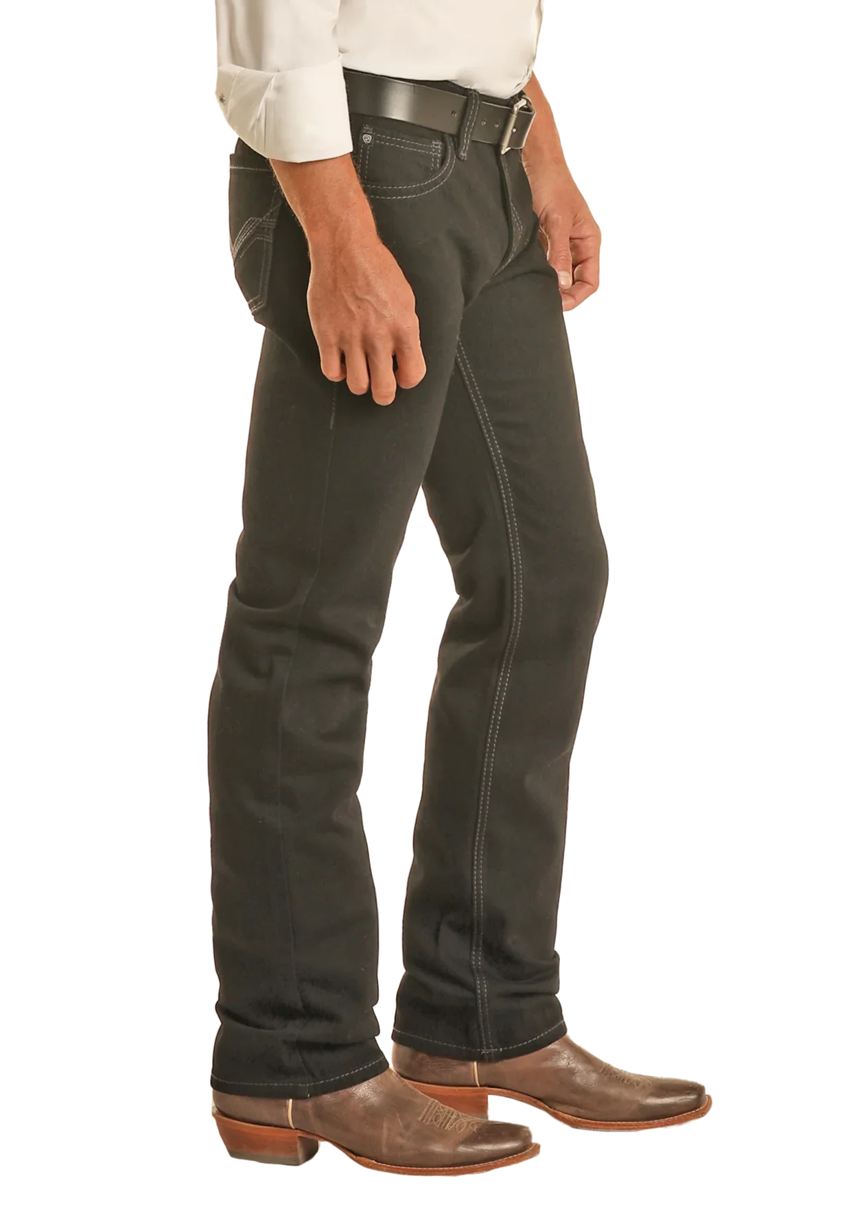 Men Rock&Roll Revolver Straight Black Jean BM1RD02484 - Image 3