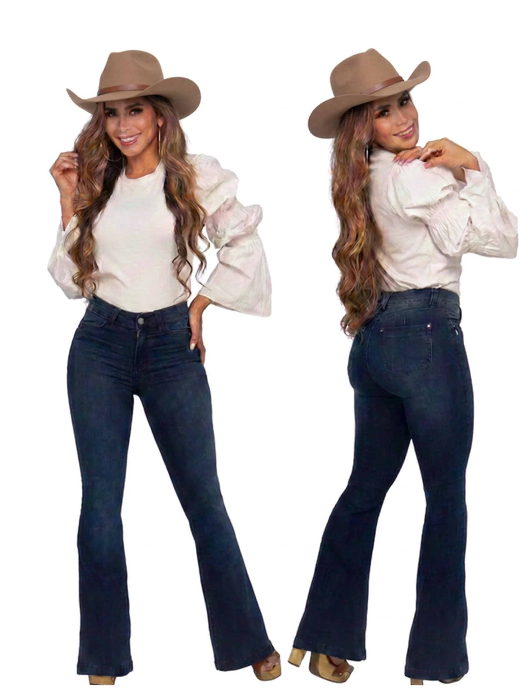 Women Black Jean BW-6900 - Image 4