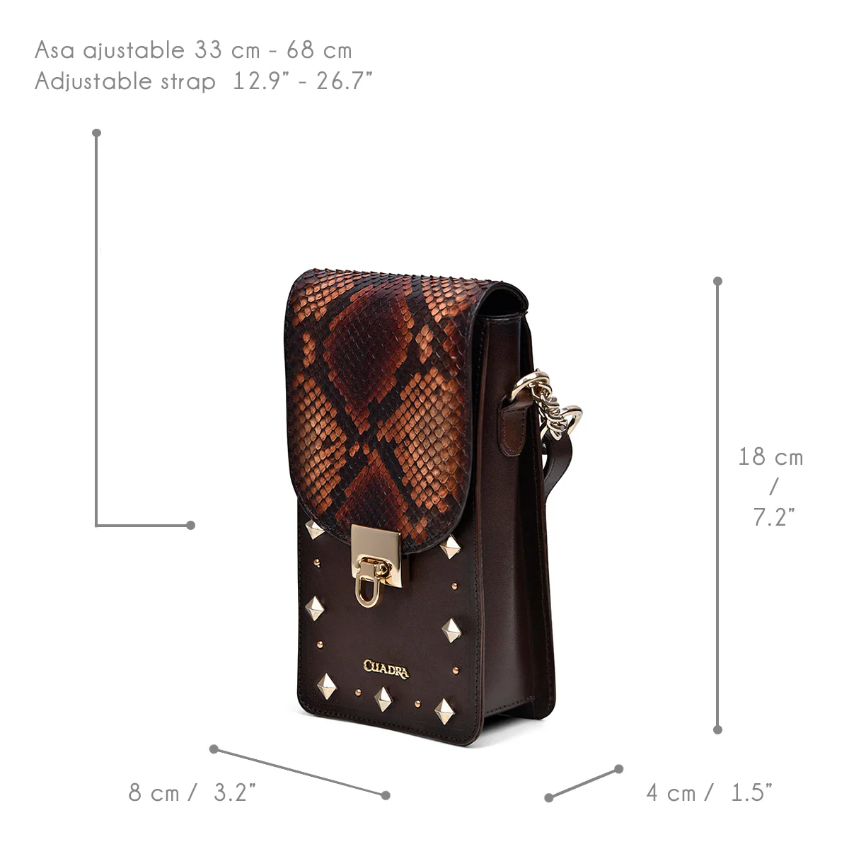 Women Cuadra Python Bag DU454 - Image 8