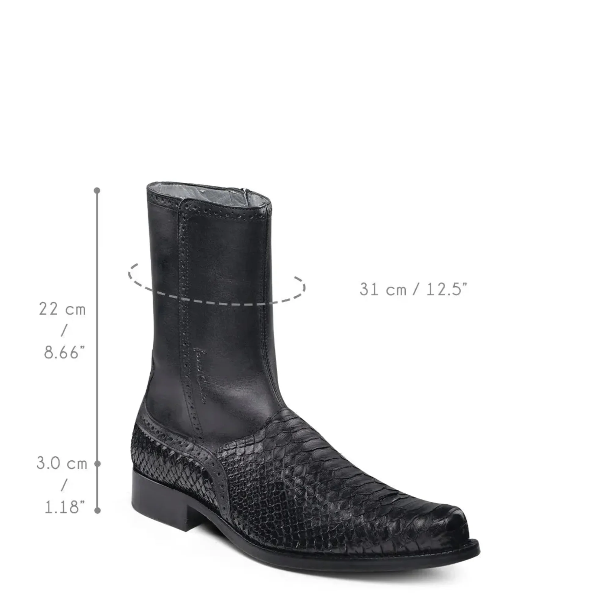 Men Franco Cuadra Python Ankle Boot FC817 - Image 7