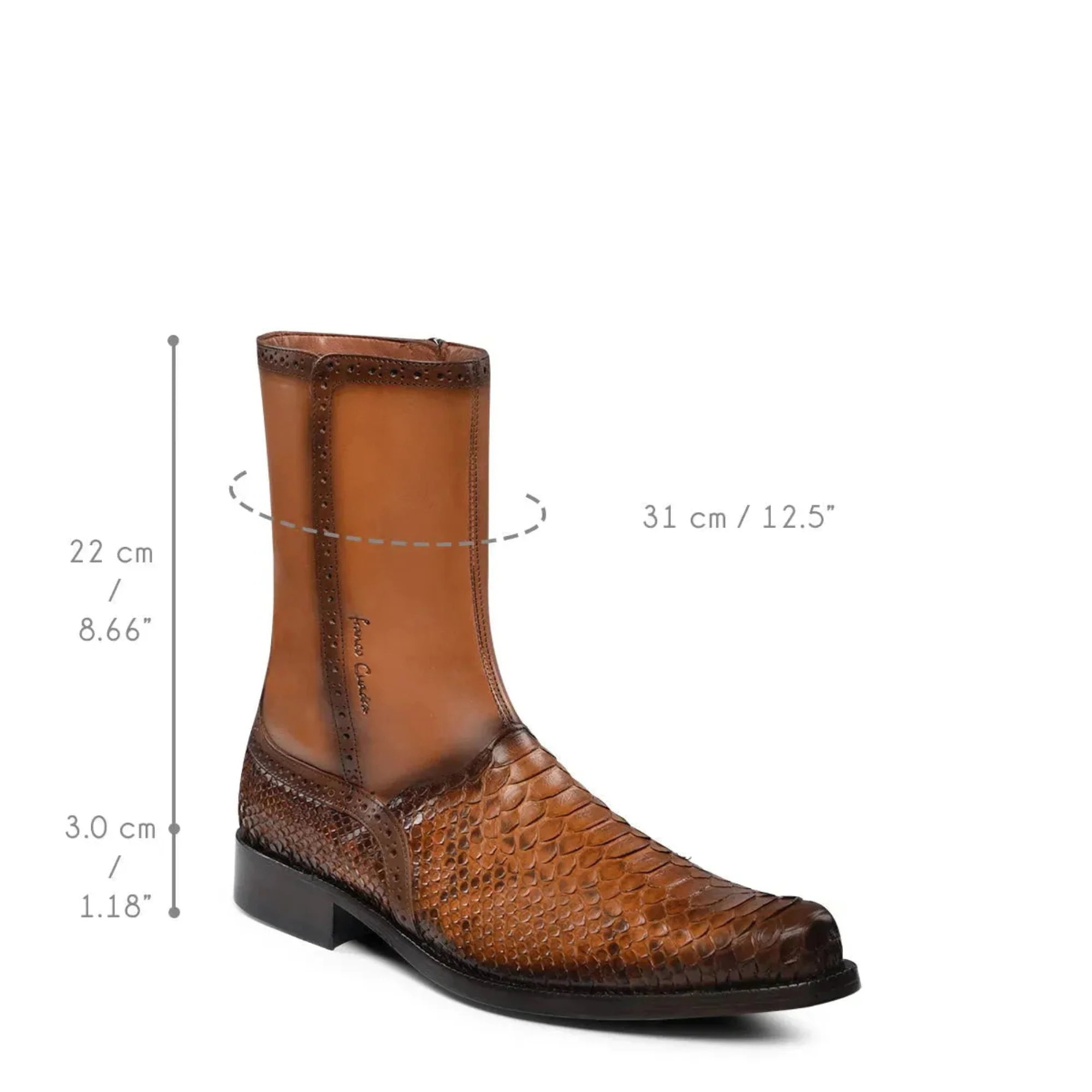 Men Franco Cuadra Python Ankle Boot FC819 - Image 7