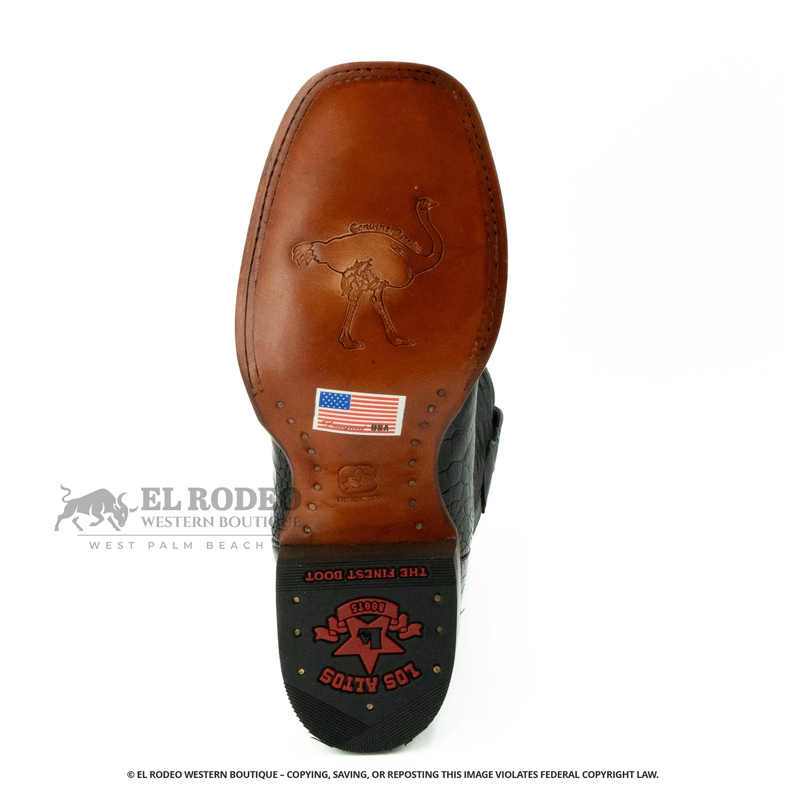 Men Los Altos Ostrich Leg Boots H8220505 - Image 6