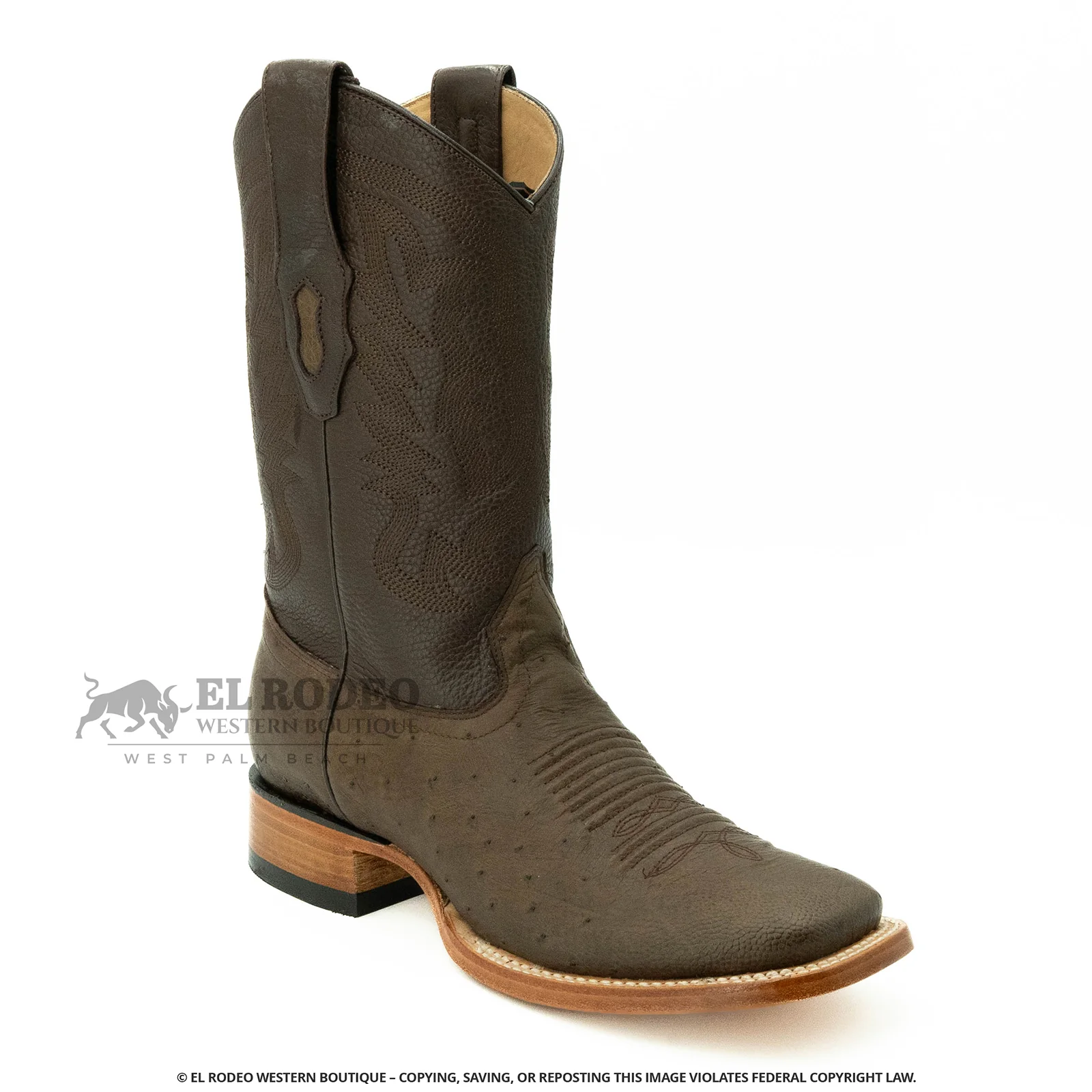 Men Los Altos Smooth Ostrich Boots H827G9707