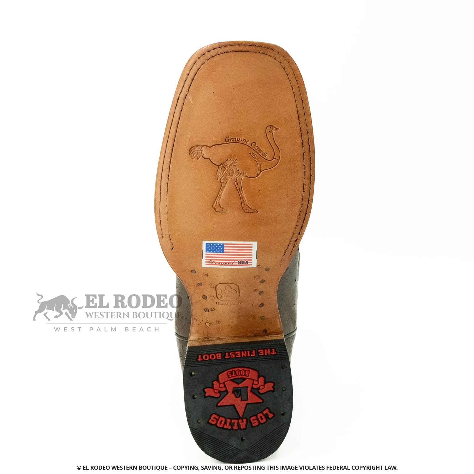 Men Los Altos Smooth Ostrich Boots H827G9707 - Image 7