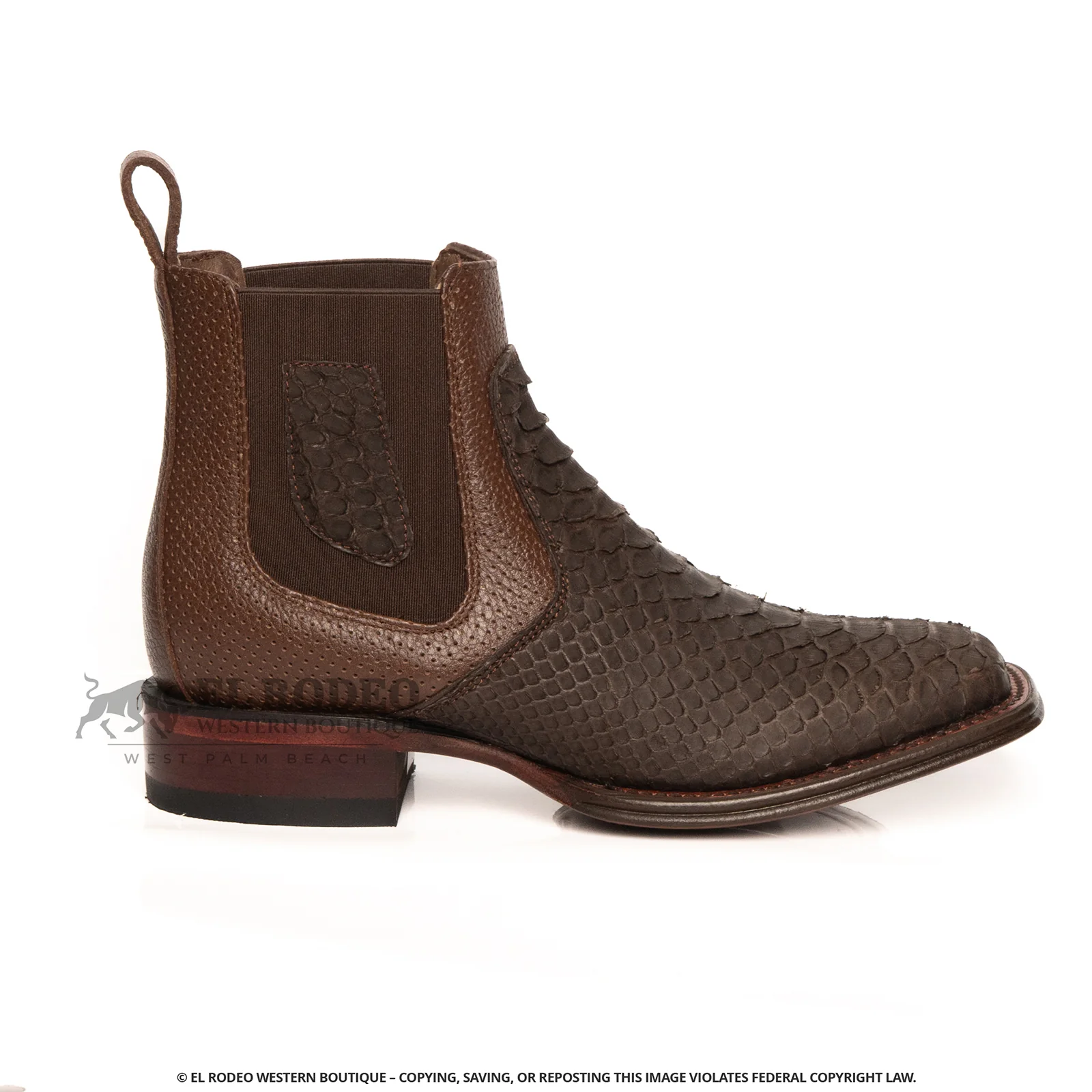 Men Los Altos Python Ankle Boots H82BVN5707 - Image 2