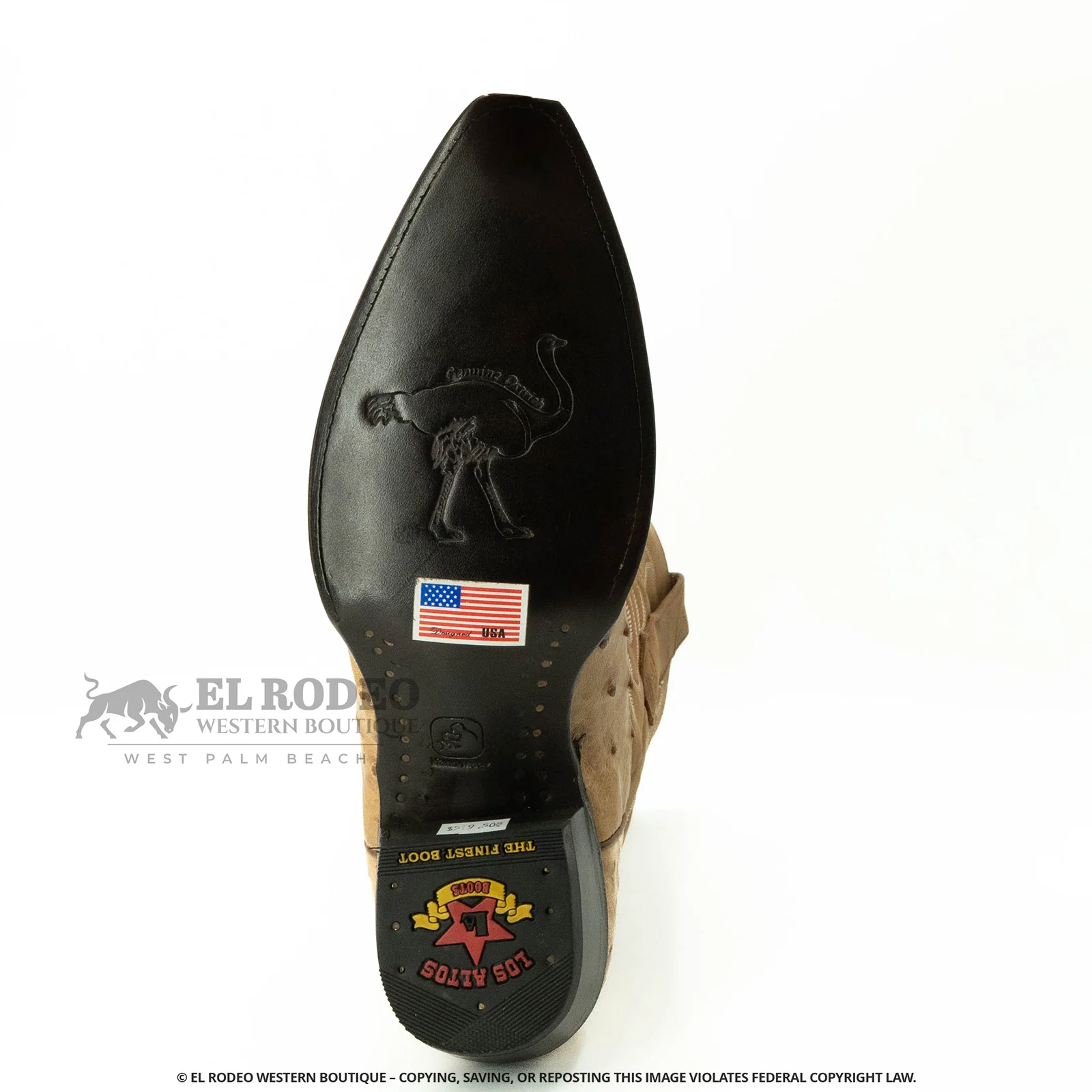 Men Los Altos Ostrich Boots H940354 - Image 7