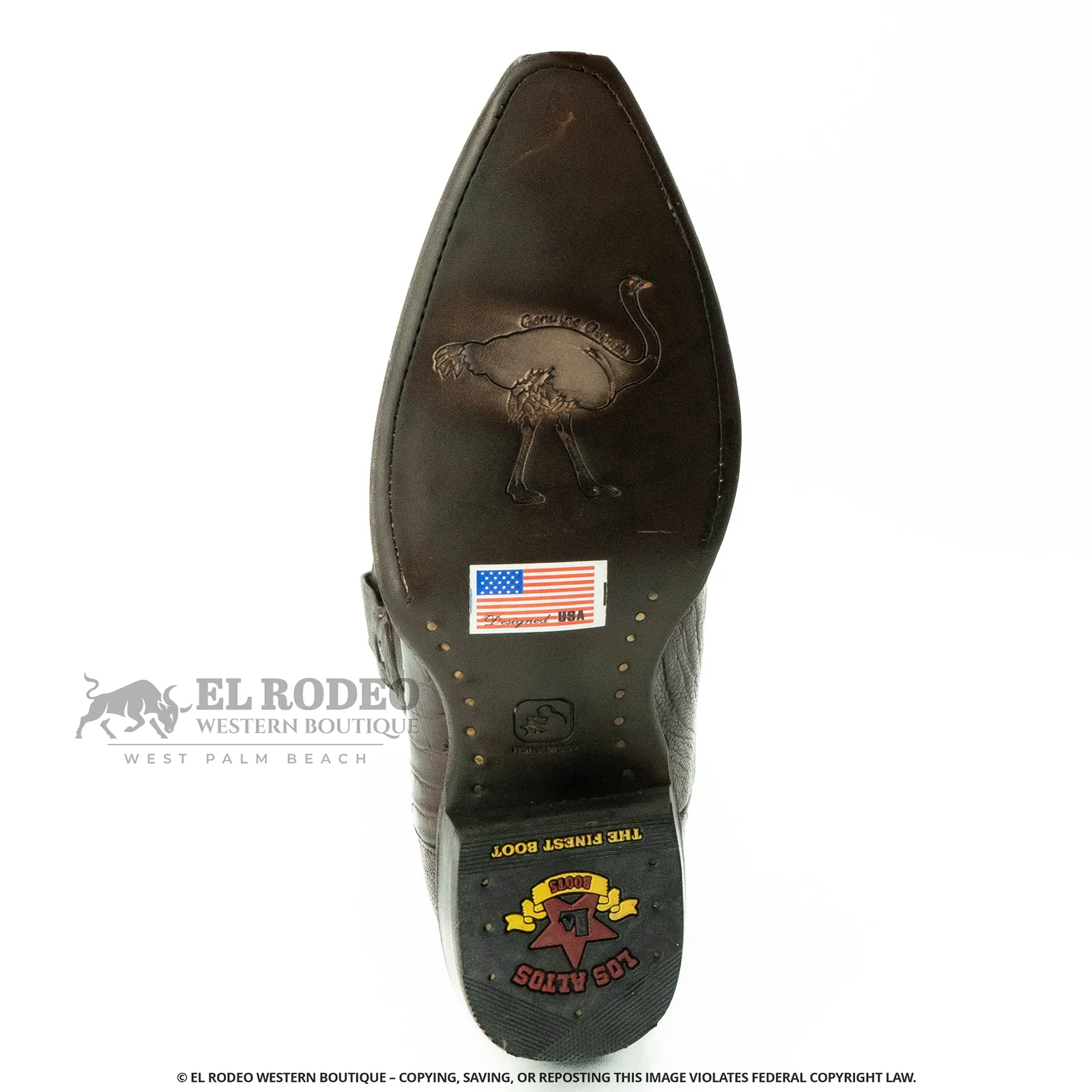 Men Los Altos Ostrich Leg Boots H940507 - Image 7