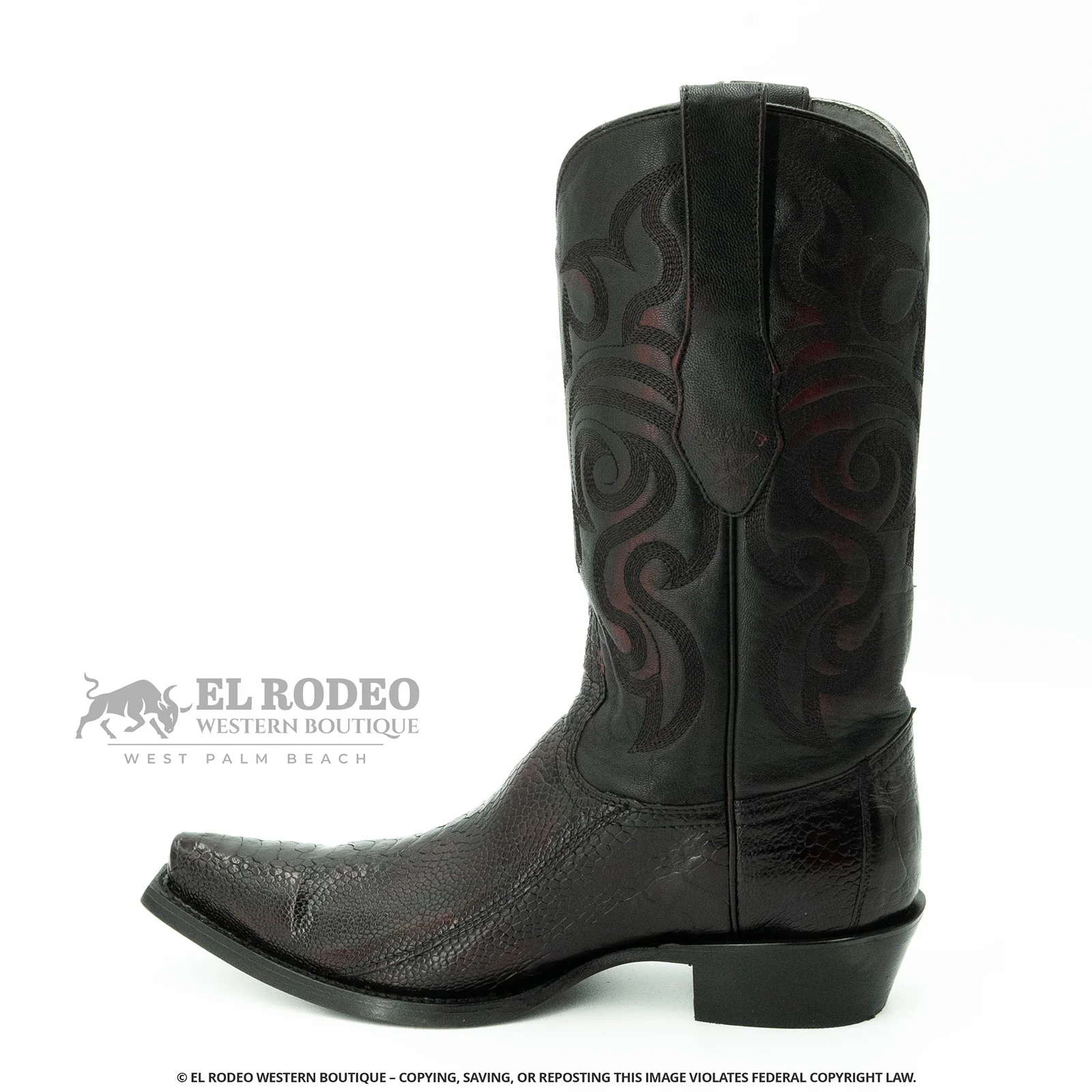 Men Los Altos Ostrich Leg Boots H940518 - Image 4