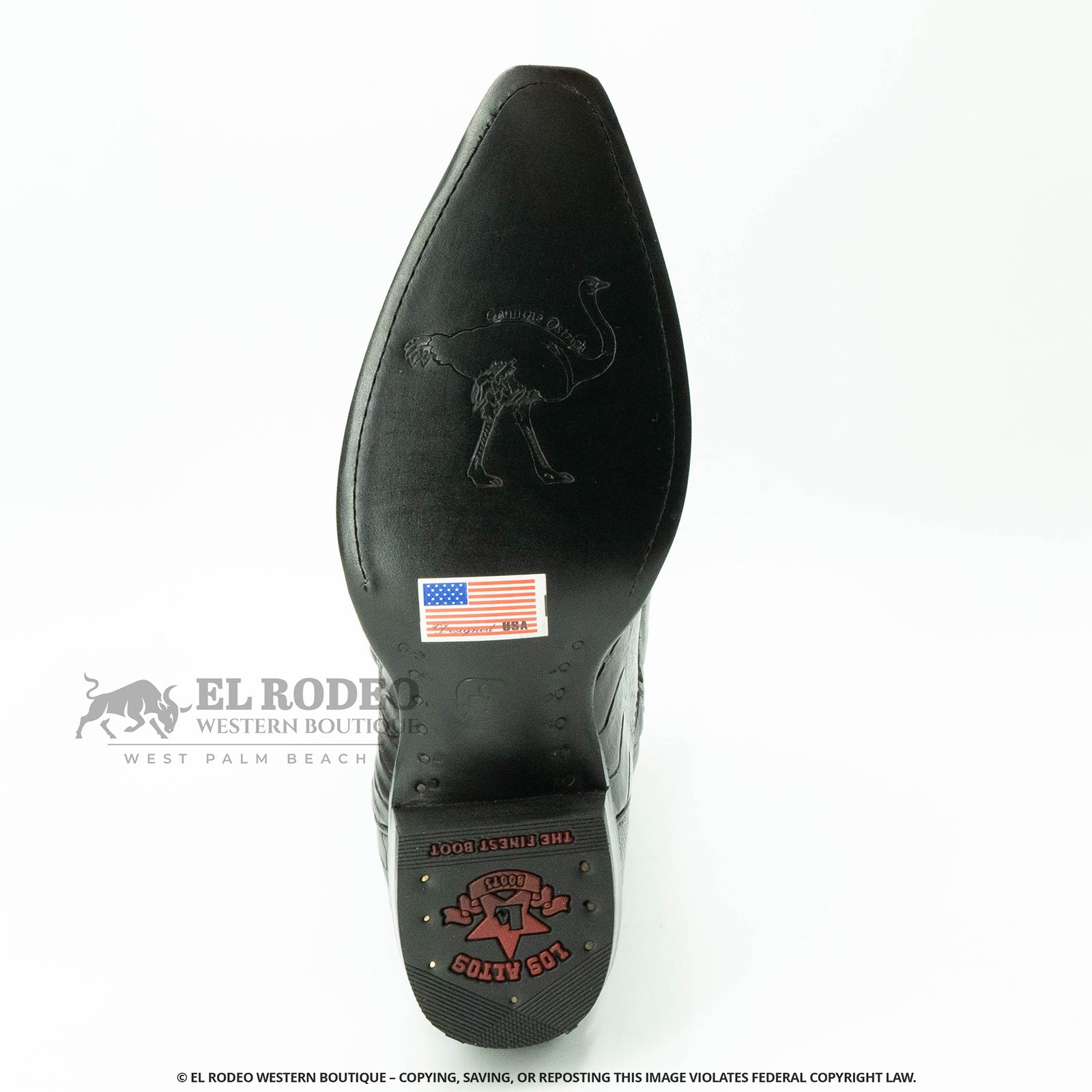 Men Los Altos Ostrich Leg Boots H940518 - Image 7