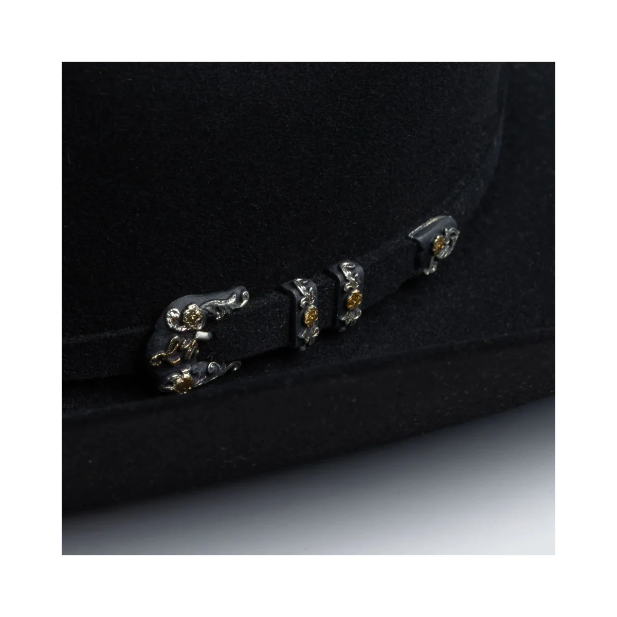 10X Jerarca Black Larry Mahans Fur Felt Hat - Image 4