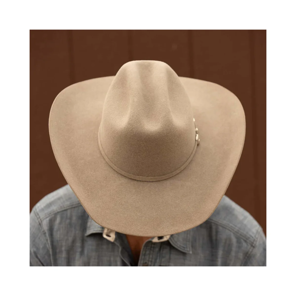 5X Fort Worth Natural Larry Mahans Fur Felt Hat MF0557FWRT42 - Image 7